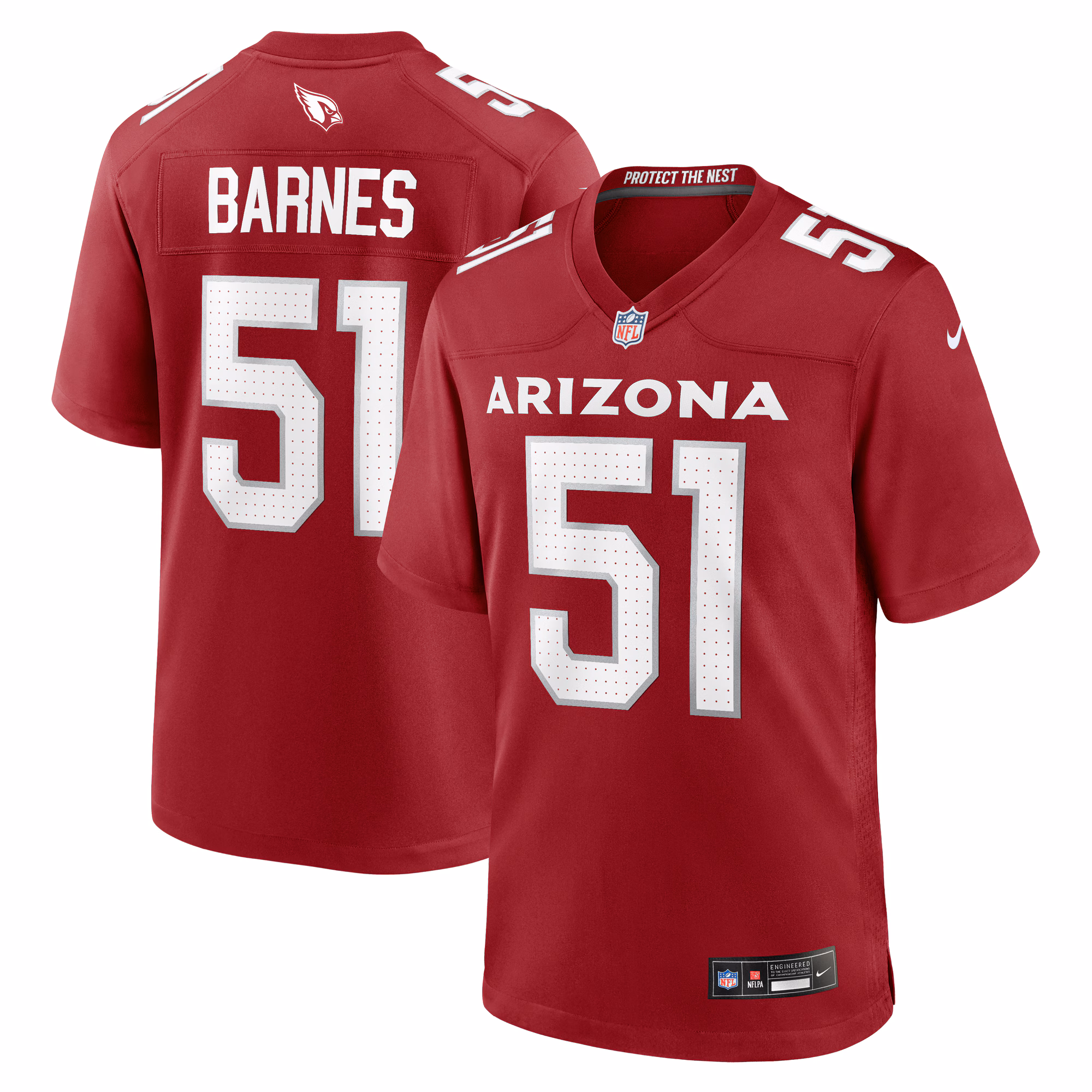 Krys Barnes Arizona Cardinals Team Game Jersey -  Cardinal