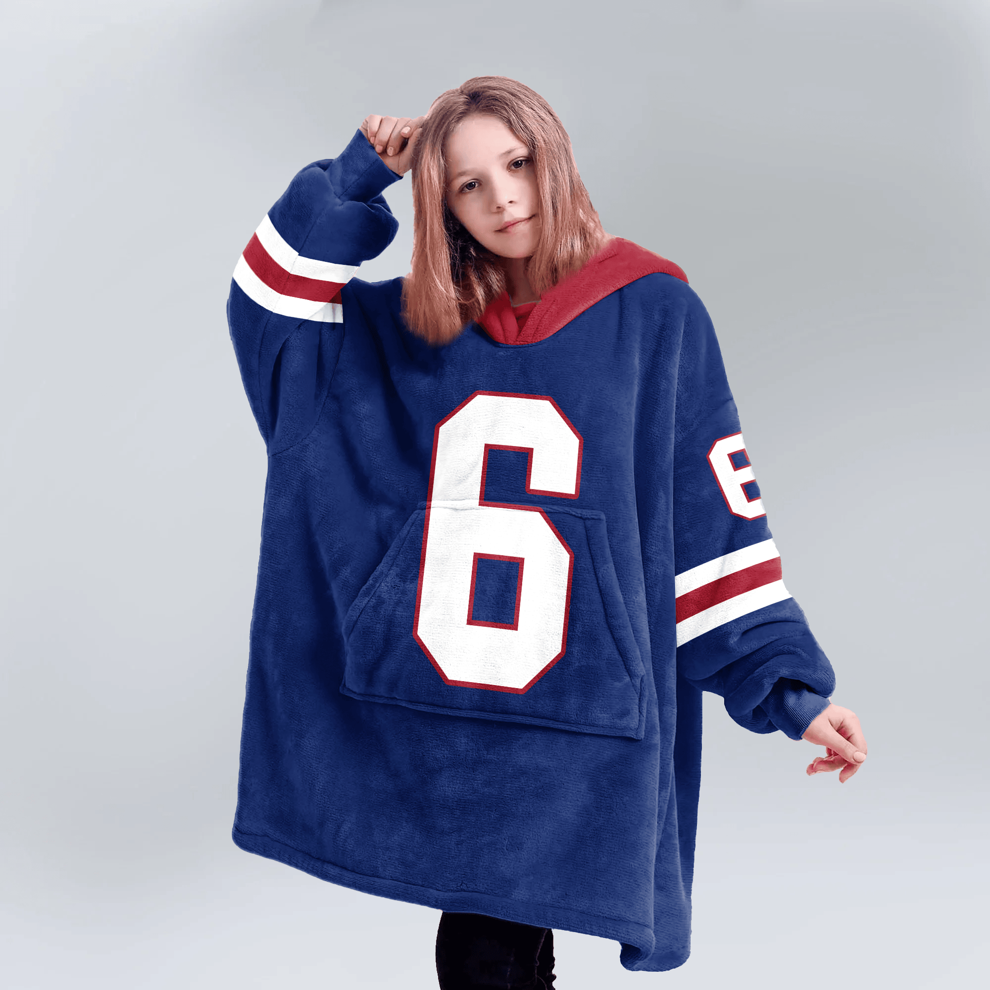 J.D 6 New York G Football Unisex Blanket Hoodie