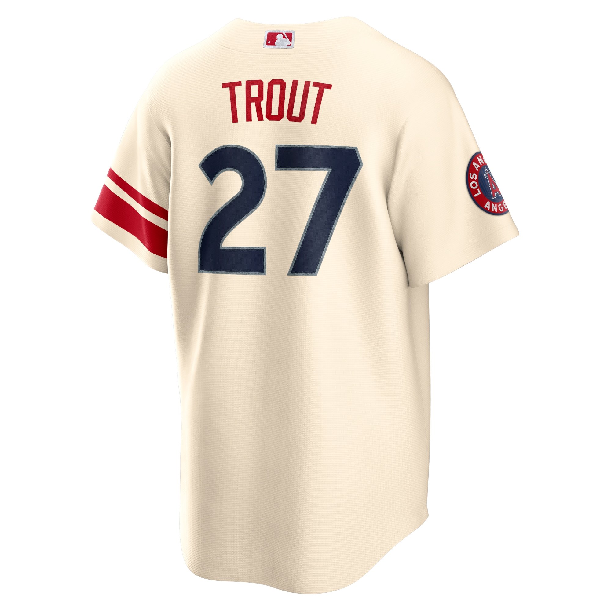 Men's Los Angeles Angels Mike Trout  Cream City Connect Replica Player Jersey