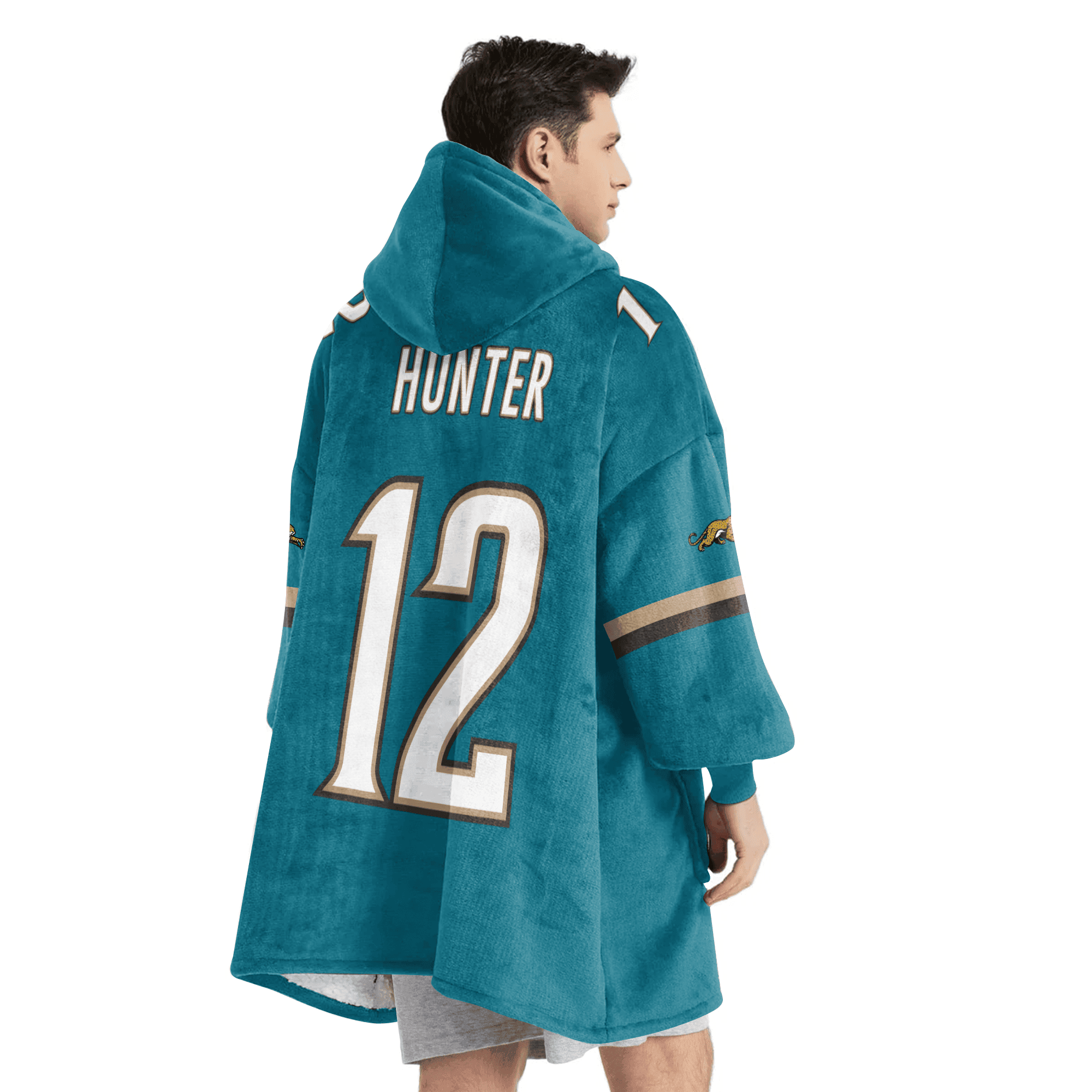 Adult 12 Jacksonville Football Unisex Blanket Hoodie