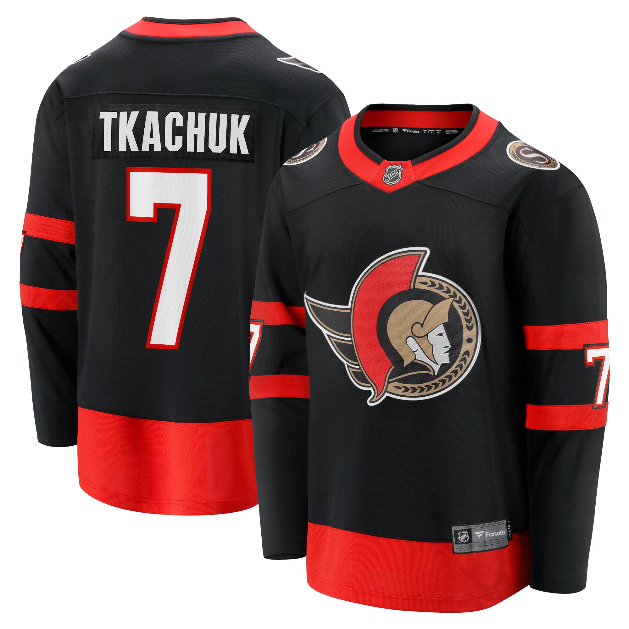 Brady Tkachuk Ottawa Senators 2020/21 Home Premier Breakaway Player Jersey - Black