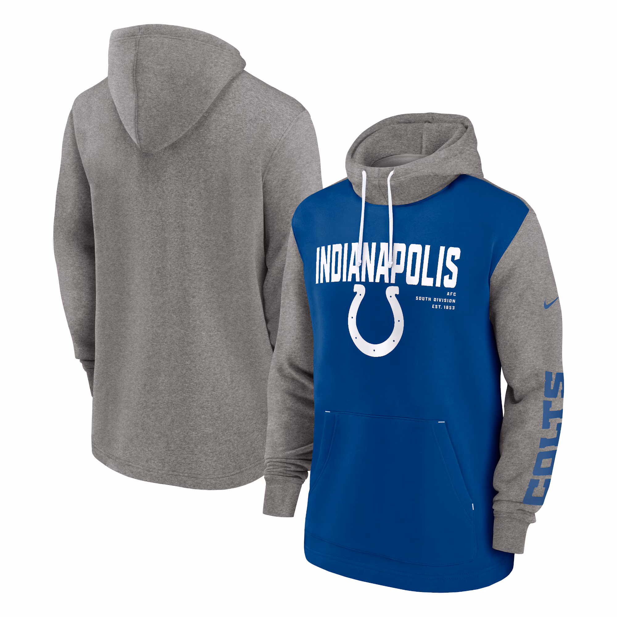 Indianapolis Colts Fashion Color Block Pullover Hoodie - Royal