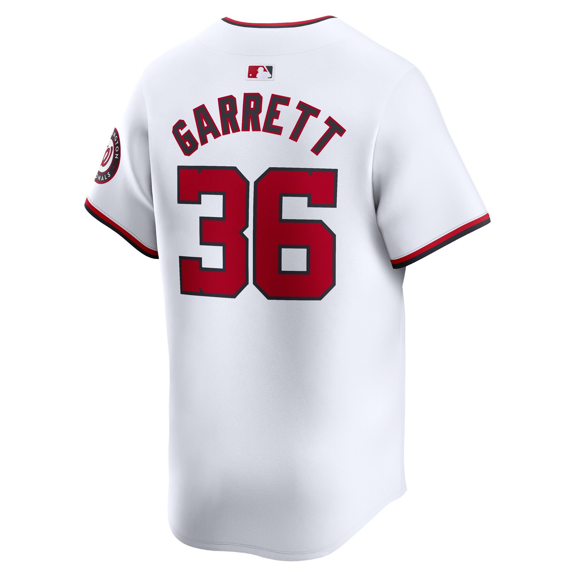 Men's Washington Nationals Stone Garrett  White Home Limited Player Jersey