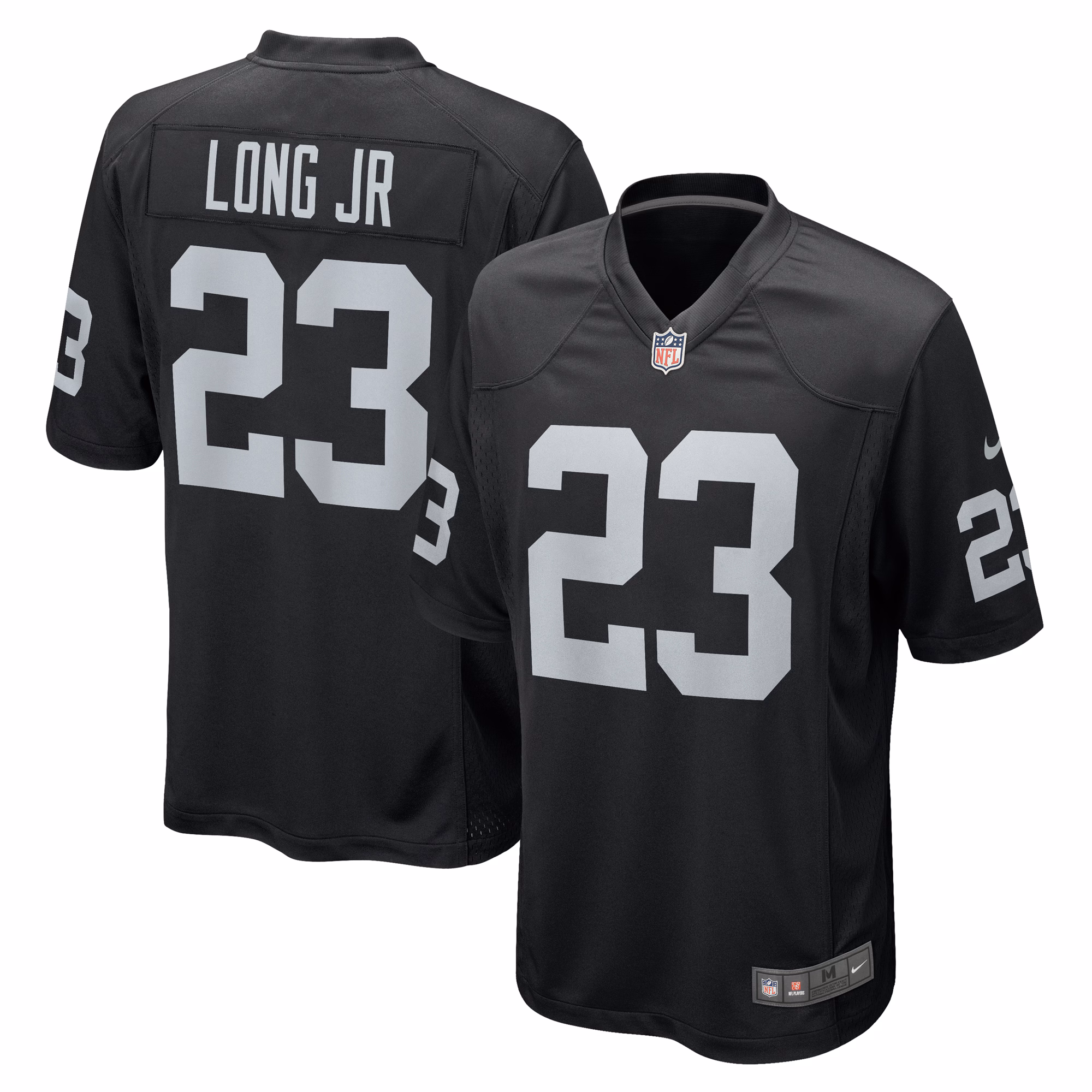 David Long Jr. Las Vegas Raiders Team Game Jersey -  Black