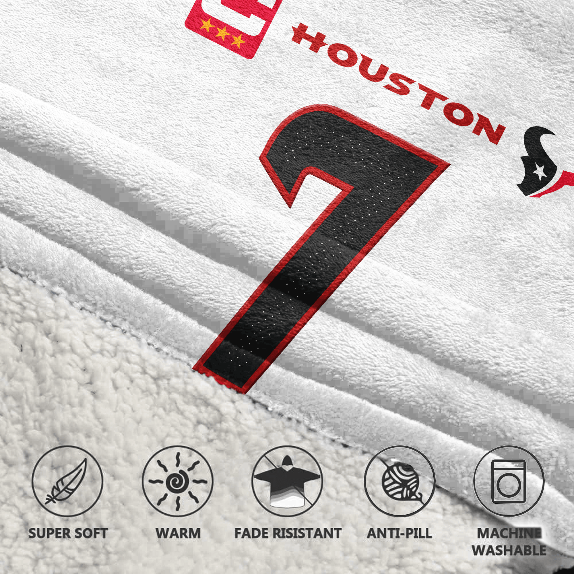 Adult C.J.S 7 Captain Houston Football Unisex Blanket Hoodie