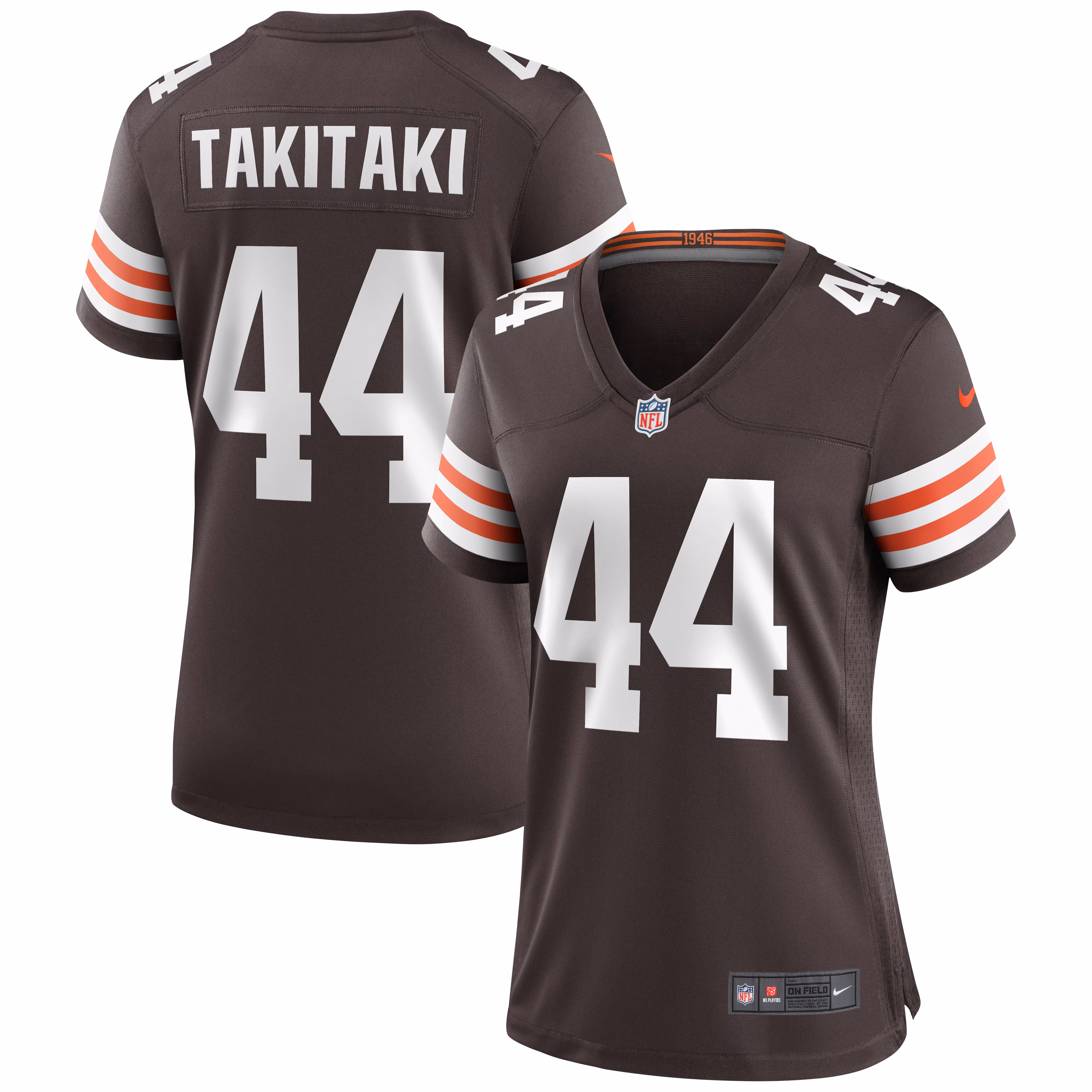 Sione Takitaki Cleveland Browns Women's Game Jersey - Brown