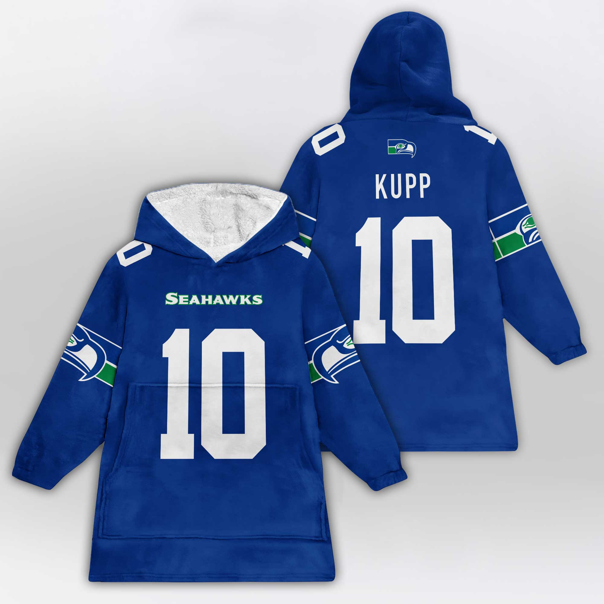 Kid 10 Seattle Football Unisex Blanket Hoodie
