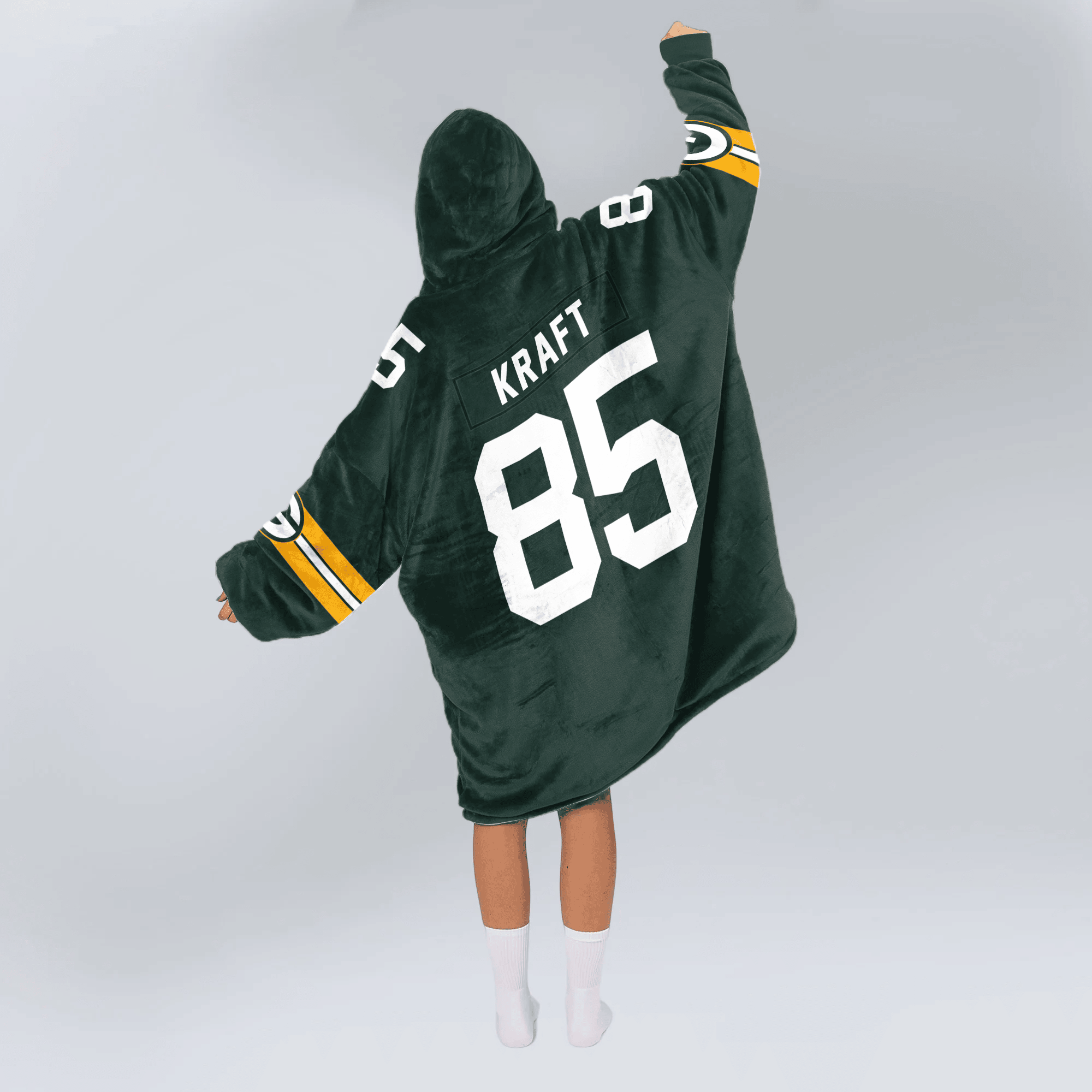 Adult T.K 85 Green Bay Football Unisex Blanket Hoodie