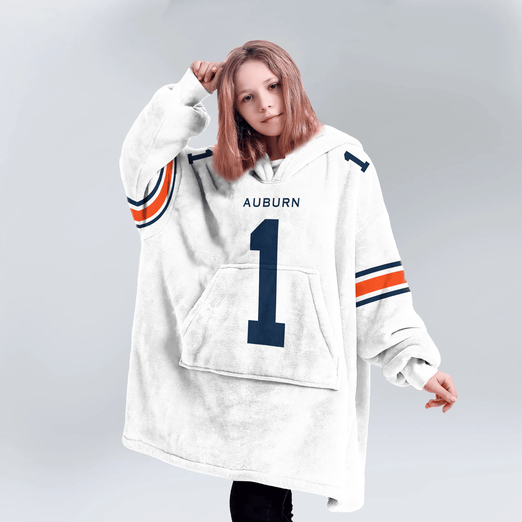 Kid #1 Auburn Football Unisex Blanket Hoodie