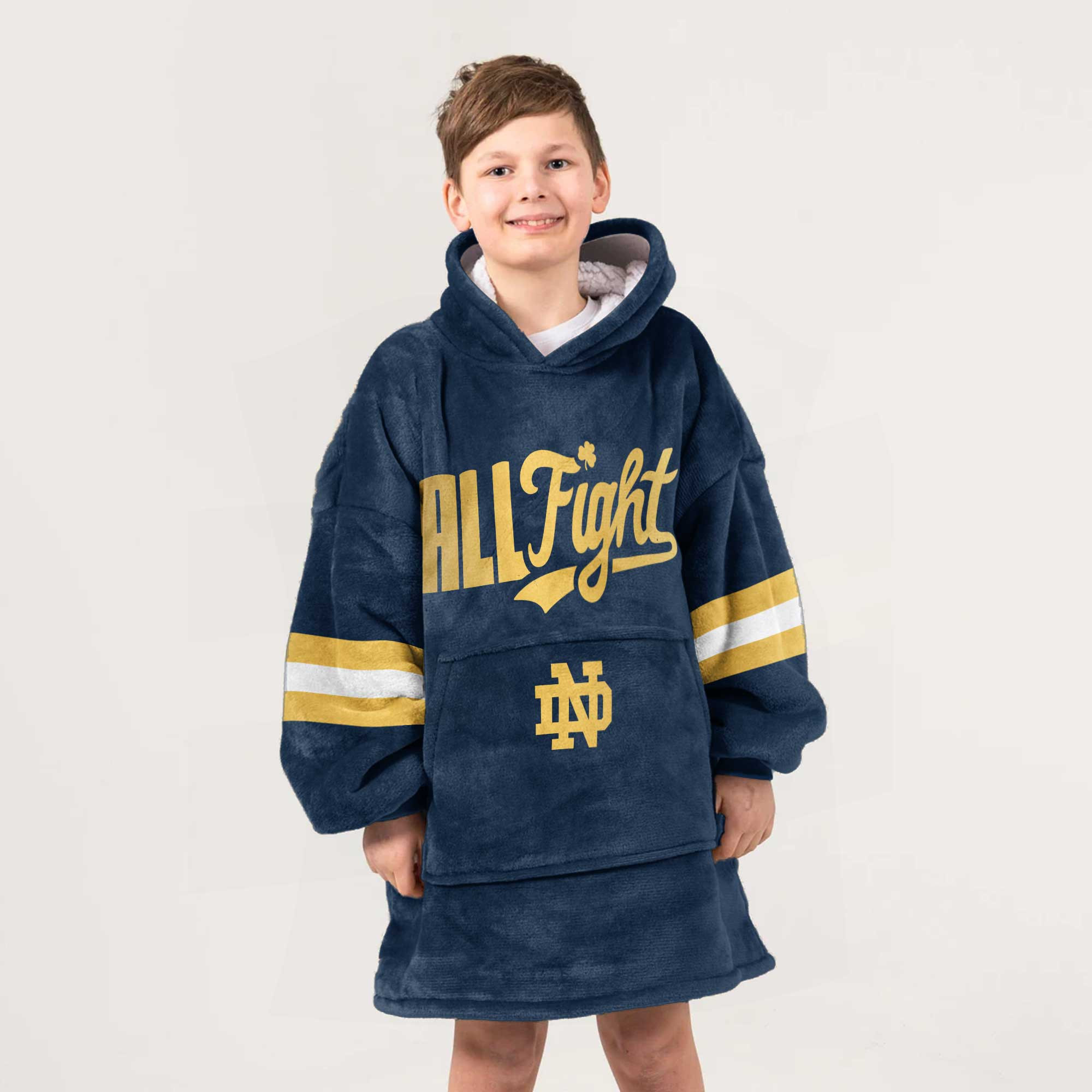 Adult Notre Dame Football Unisex Blanket Hoodie