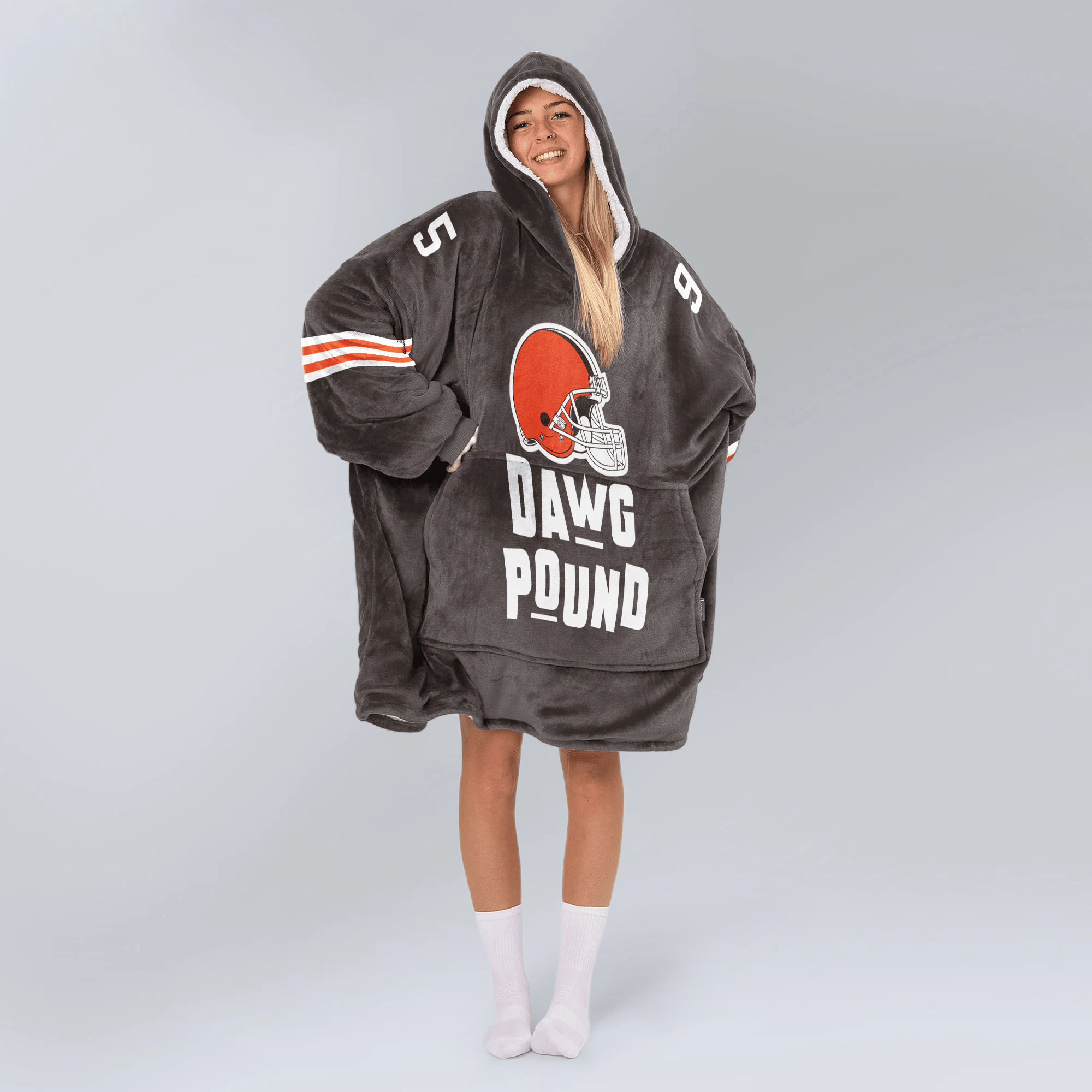 Dawg Pound Cleveland Football Unisex Blanket Hoodie