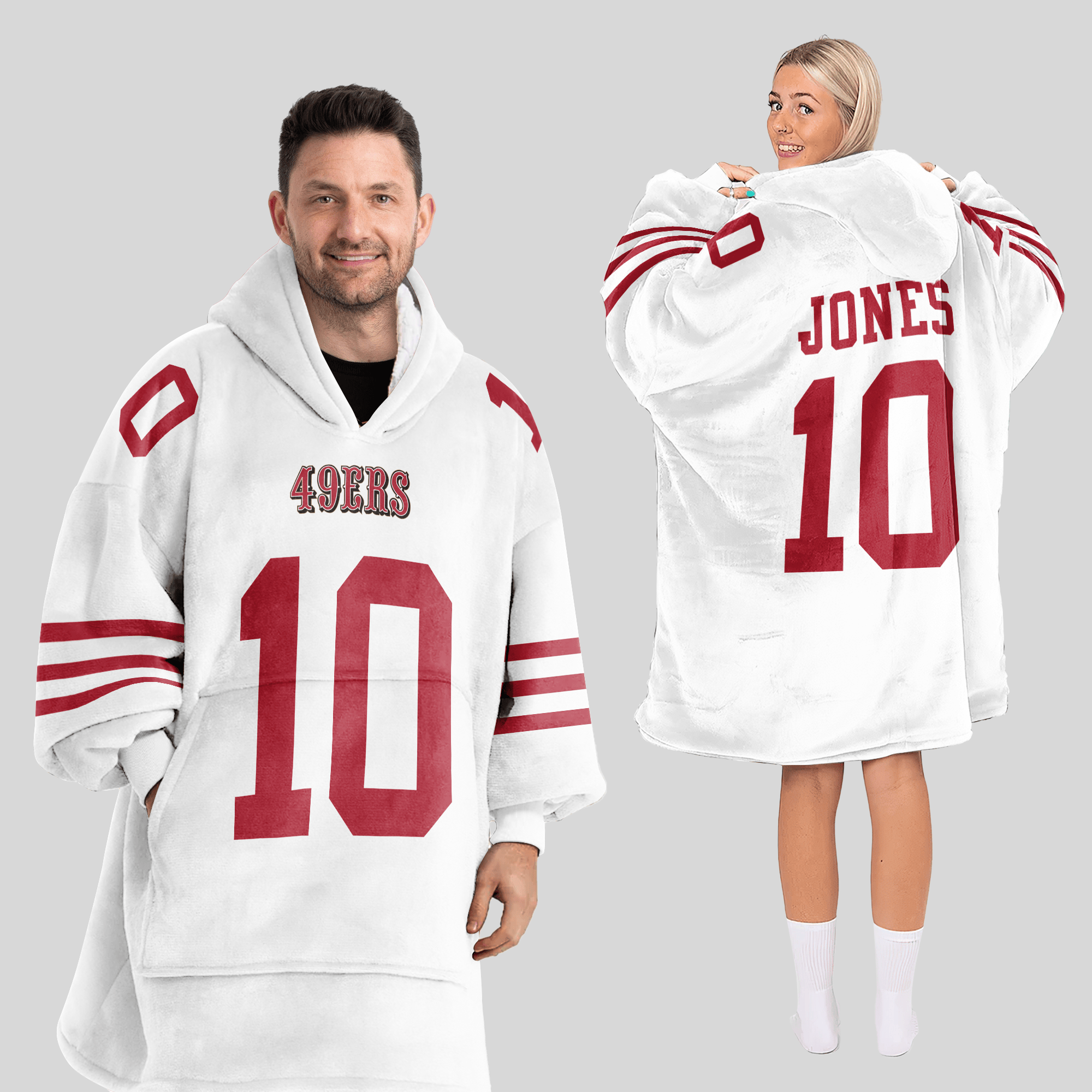M.J 10 San Francisco 49ers Football Unisex Blanket Hoodie