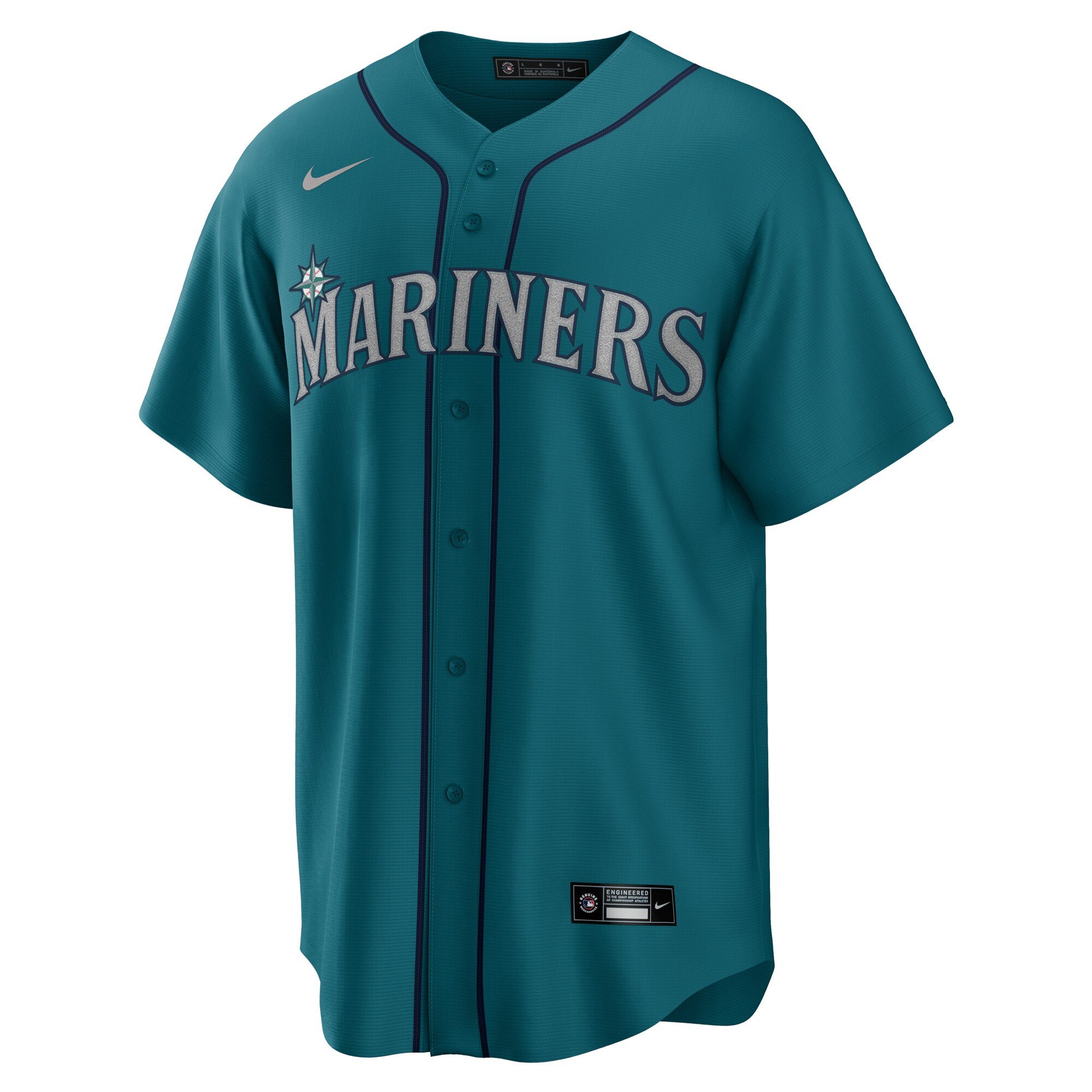 Men's Seattle Mariners Julio Rodriguez  Aqua Official Replica Player Jersey