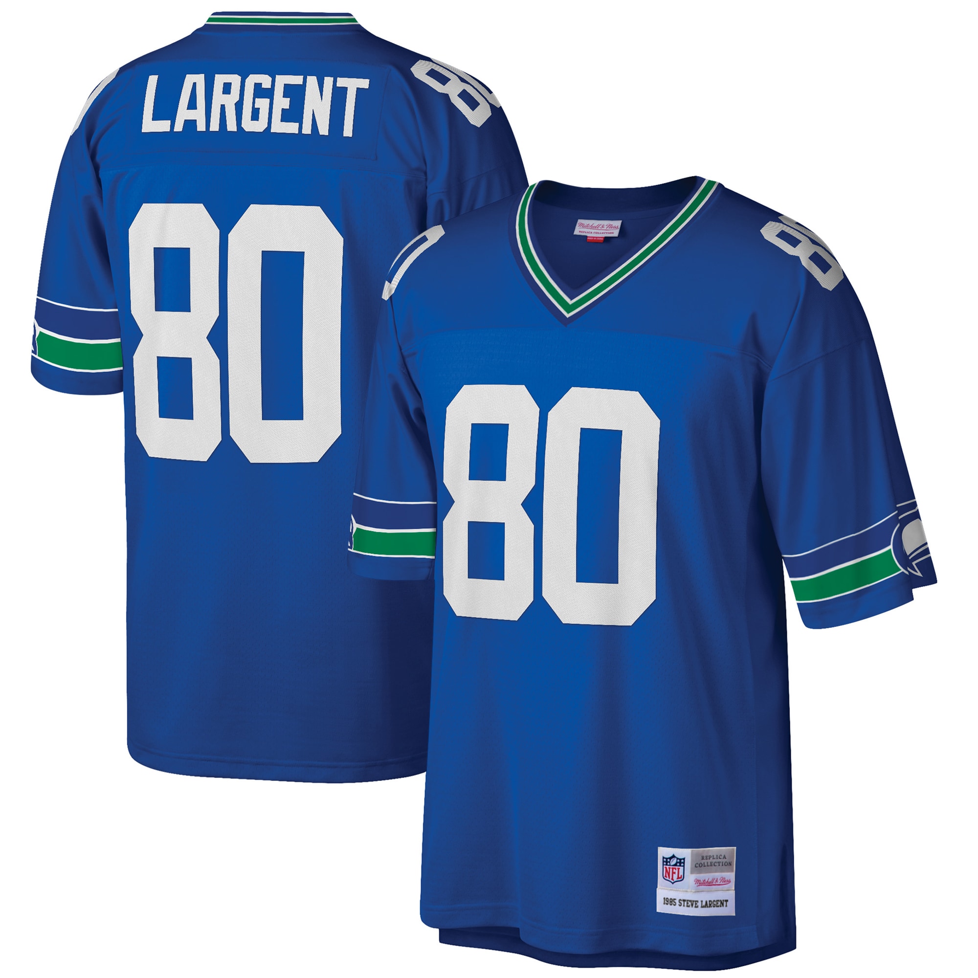 Steve Largent Seattle Seahawks  Big & Tall 1985 Retired Player Replica Jersey - Royal