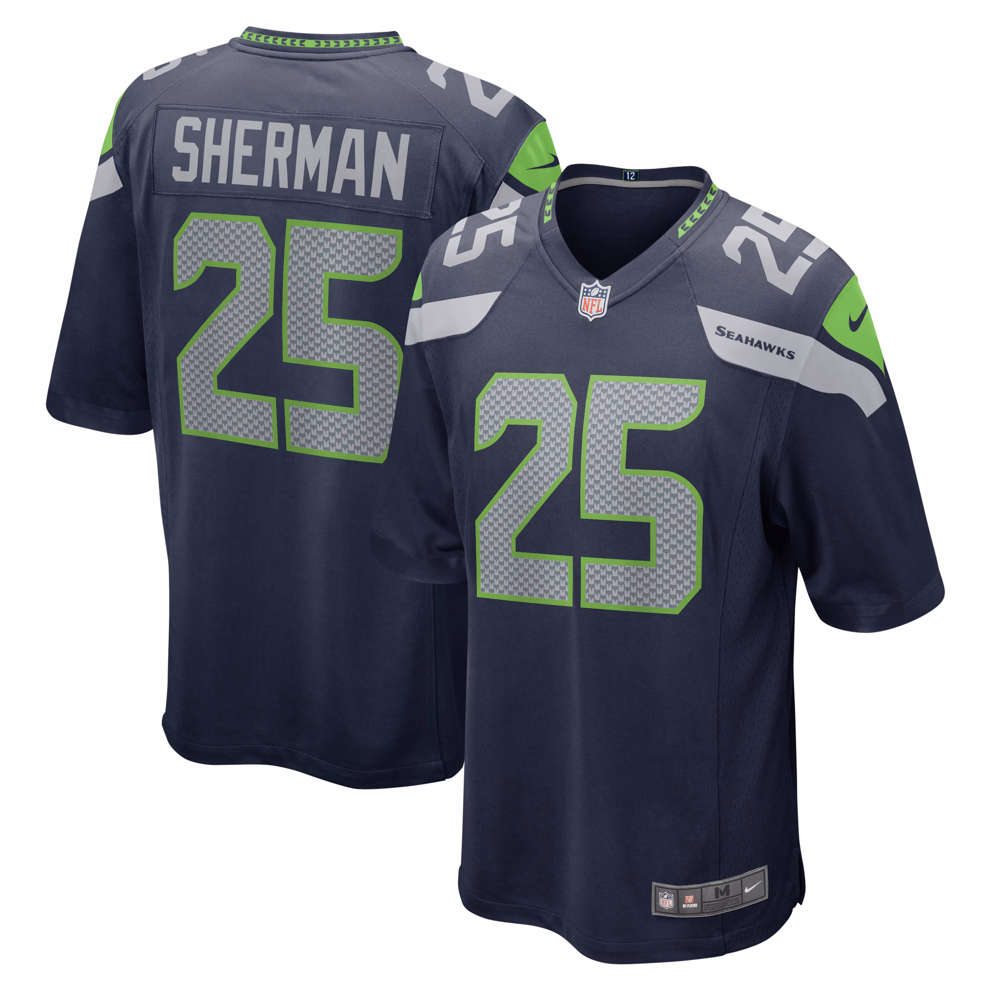 Richard Sherman Seattle Seahawks Retired Game Jersey - College Navy