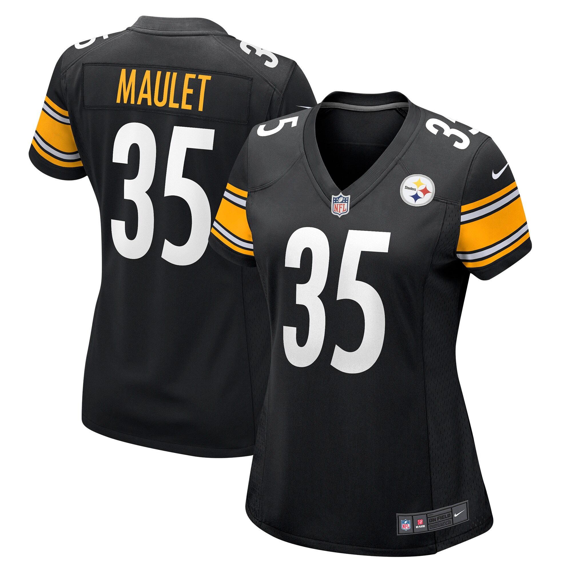 Arthur Maulet Pittsburgh Steelers  Women's Game Jersey - Black