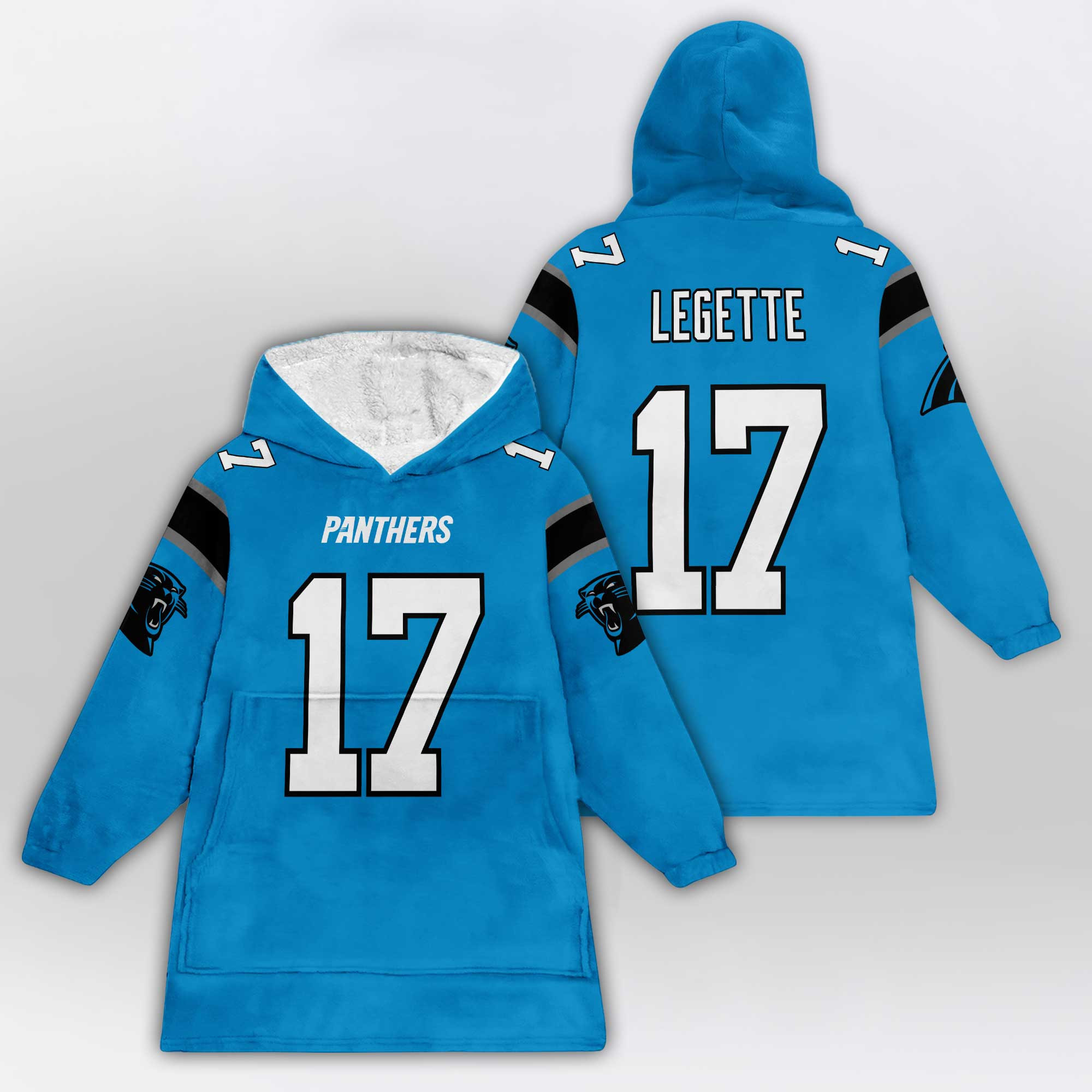 Adult 17 Carolina Football Unisex Blanket Hoodie