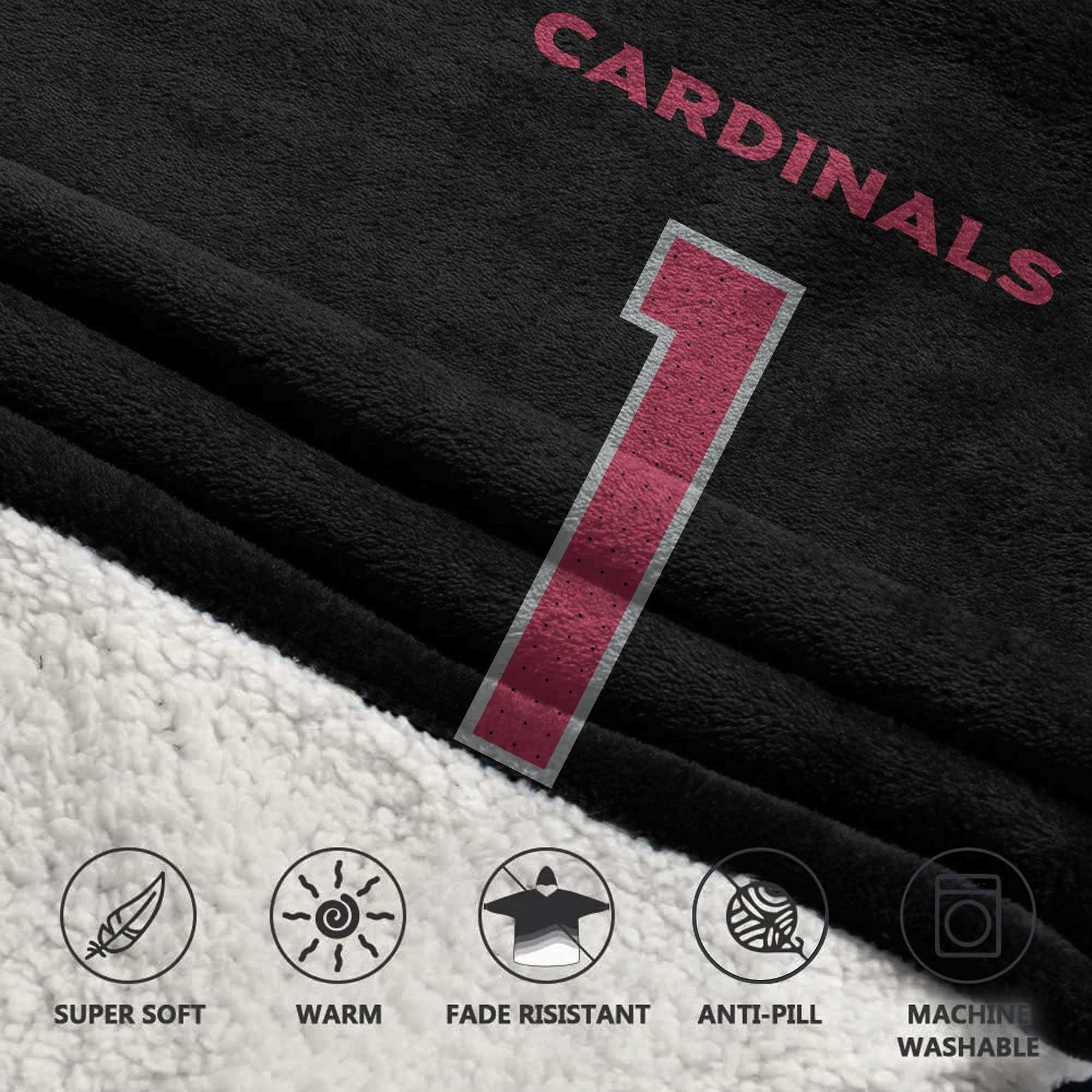 Adult 1 Arizona Cardinals Football Unisex Blanket Hoodie