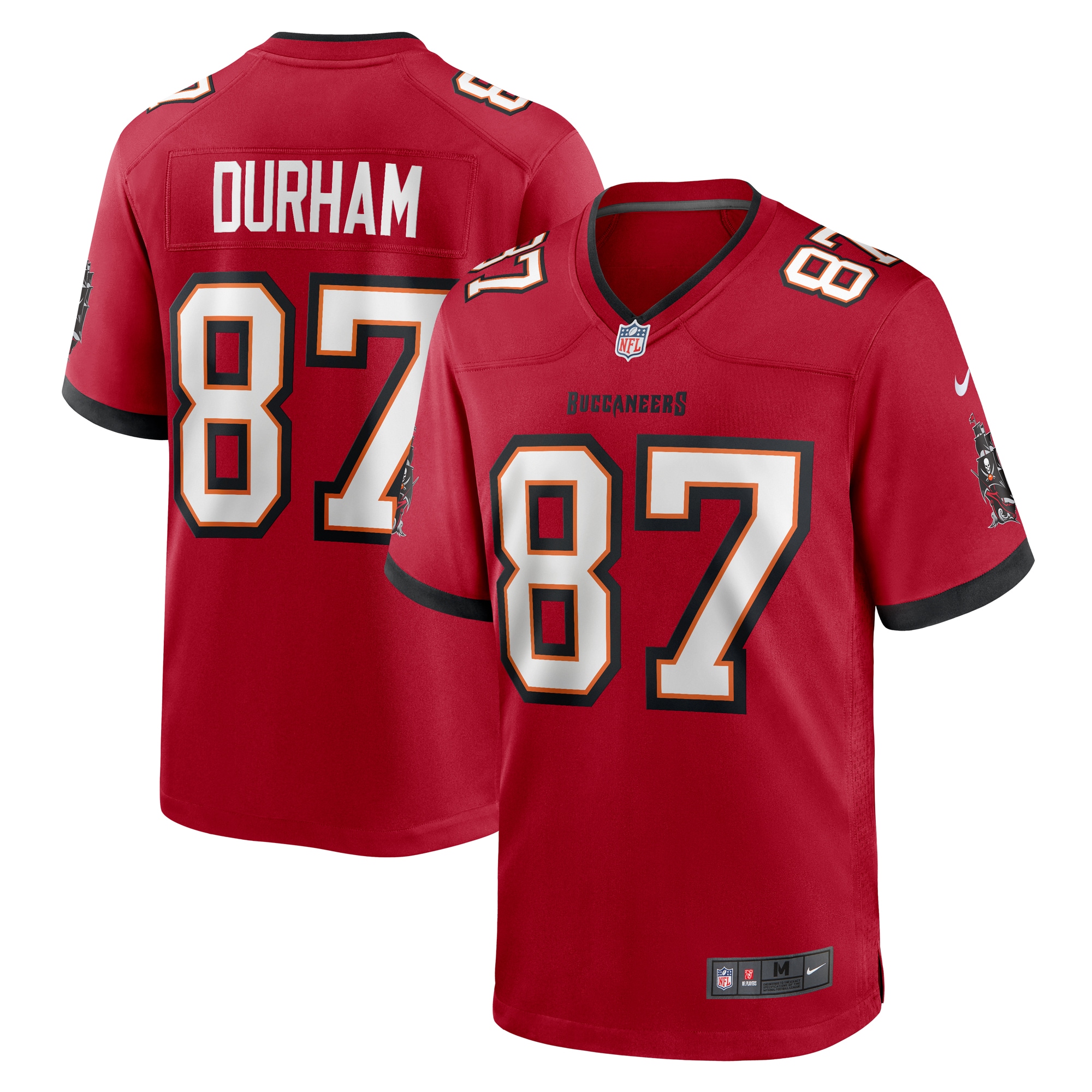 Payne Durham Tampa Bay Buccaneers  Game Jersey -  Red