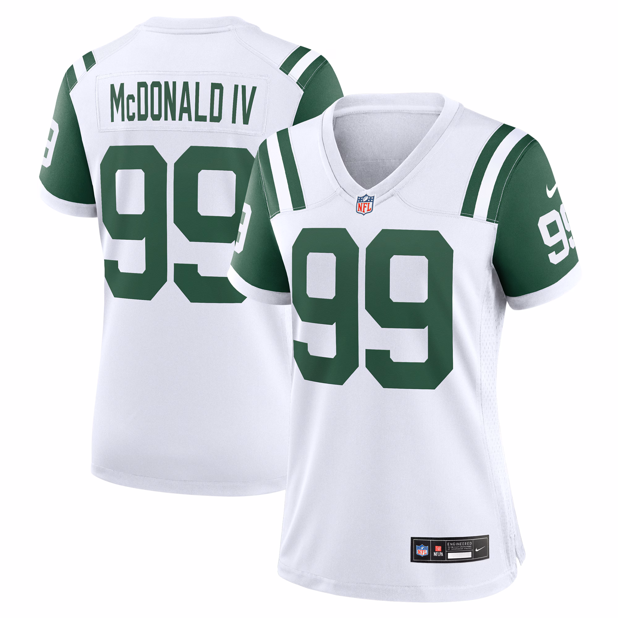 Will McDonald IV New York Jets Women's Classic Alternate Player Game Jersey - White