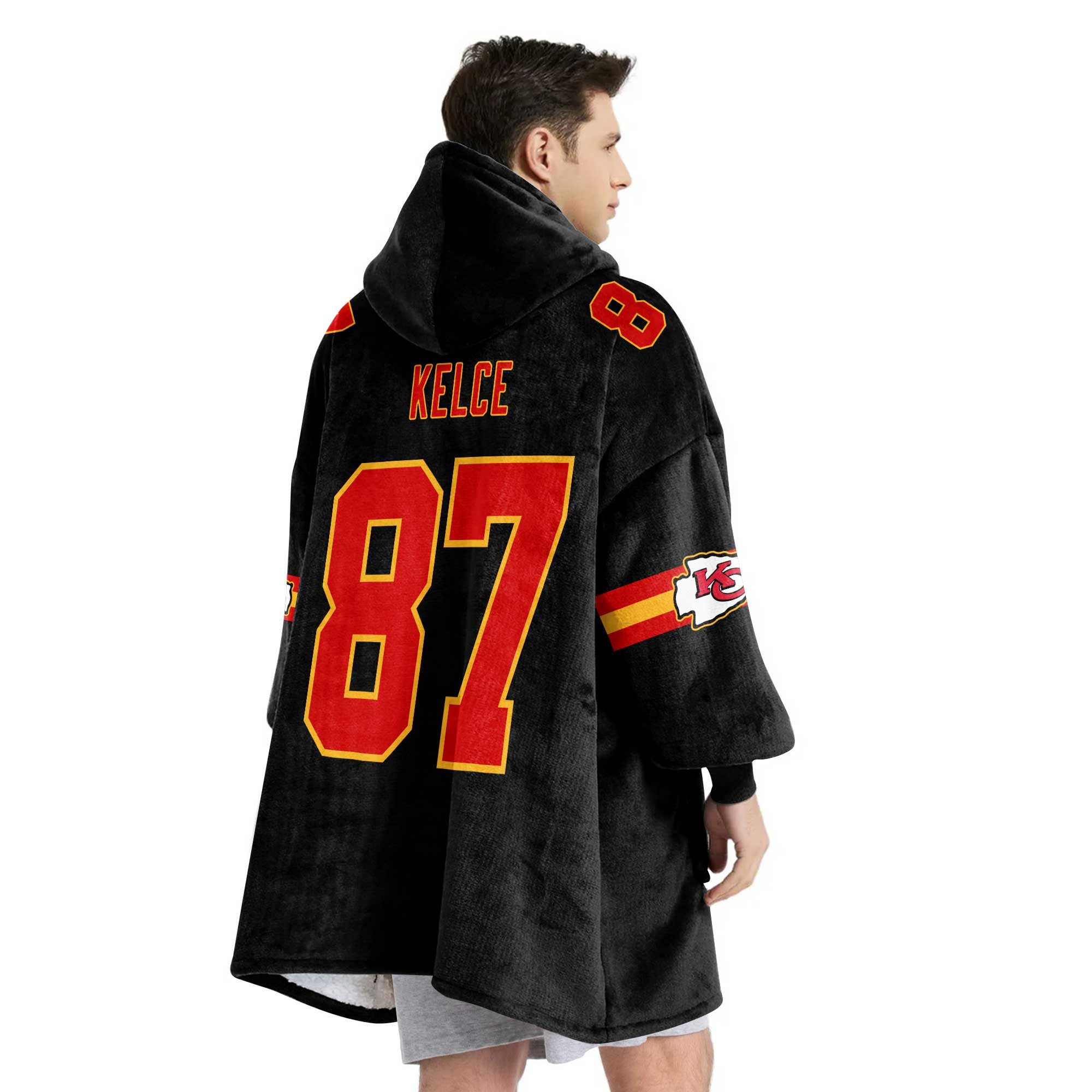 Adult 87 Kansas City Football Unisex Blanket Hoodie
