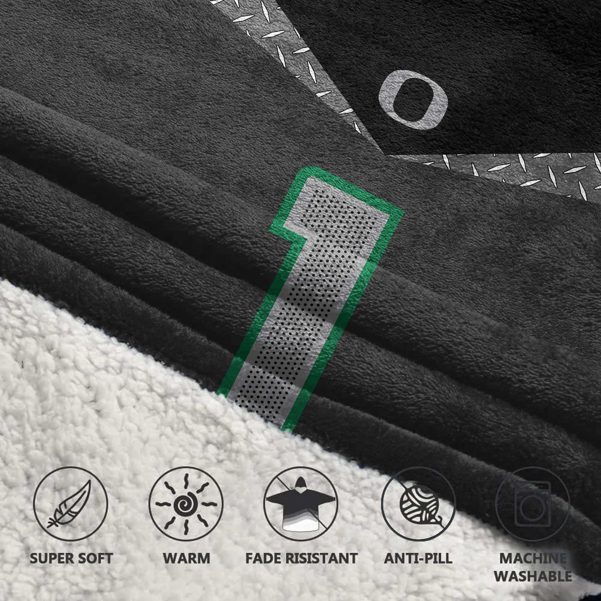 Adult Oregon 1 Football Unisex Blanket Hoodie