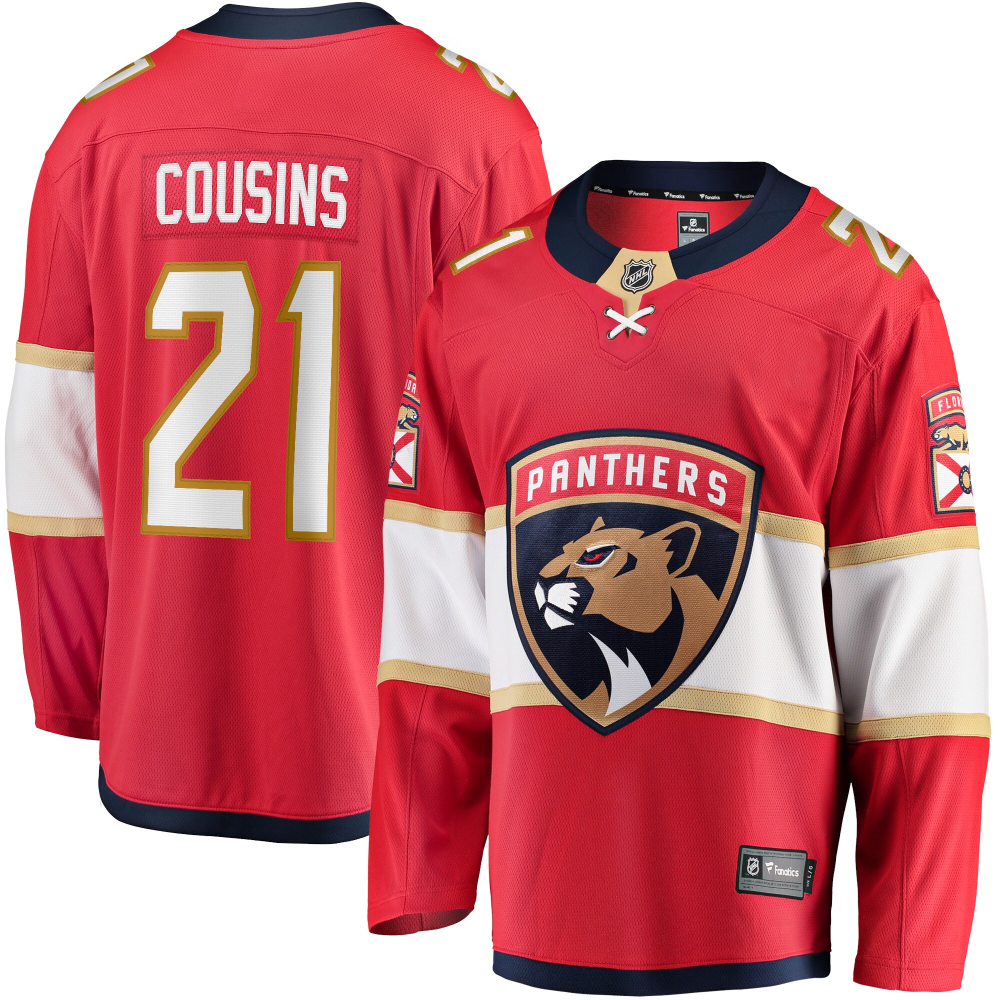 Nick Cousins Florida Panthers Home Breakaway Player Jersey - Red
