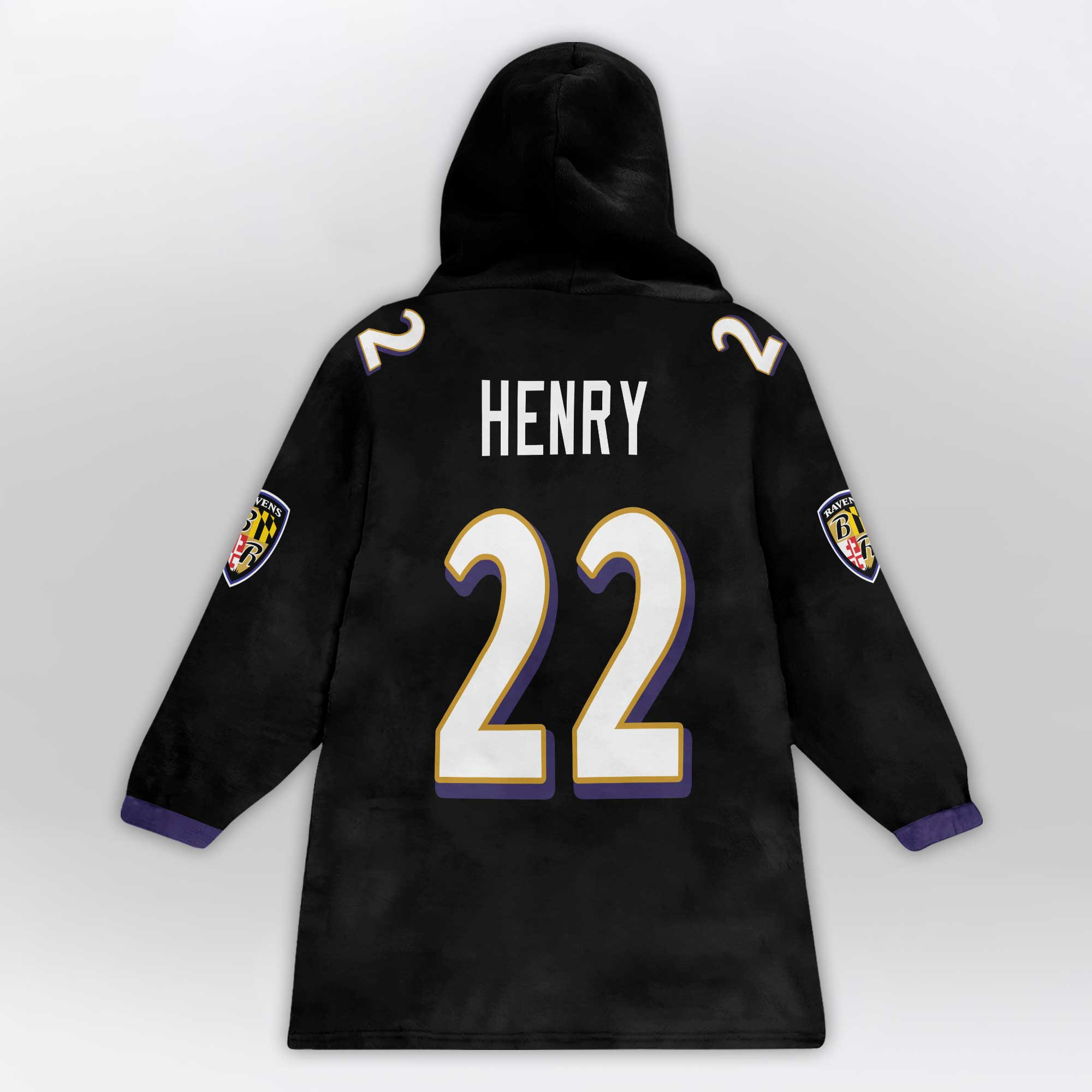 Kid 22 Baltimore Football Unisex Blanket Hoodie