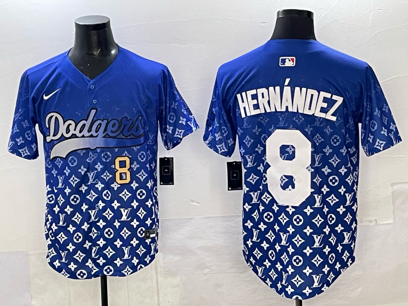 Men's Los #8 Enrique Hernandez Angeles Dodgers 2025 Custom Cool Jersey