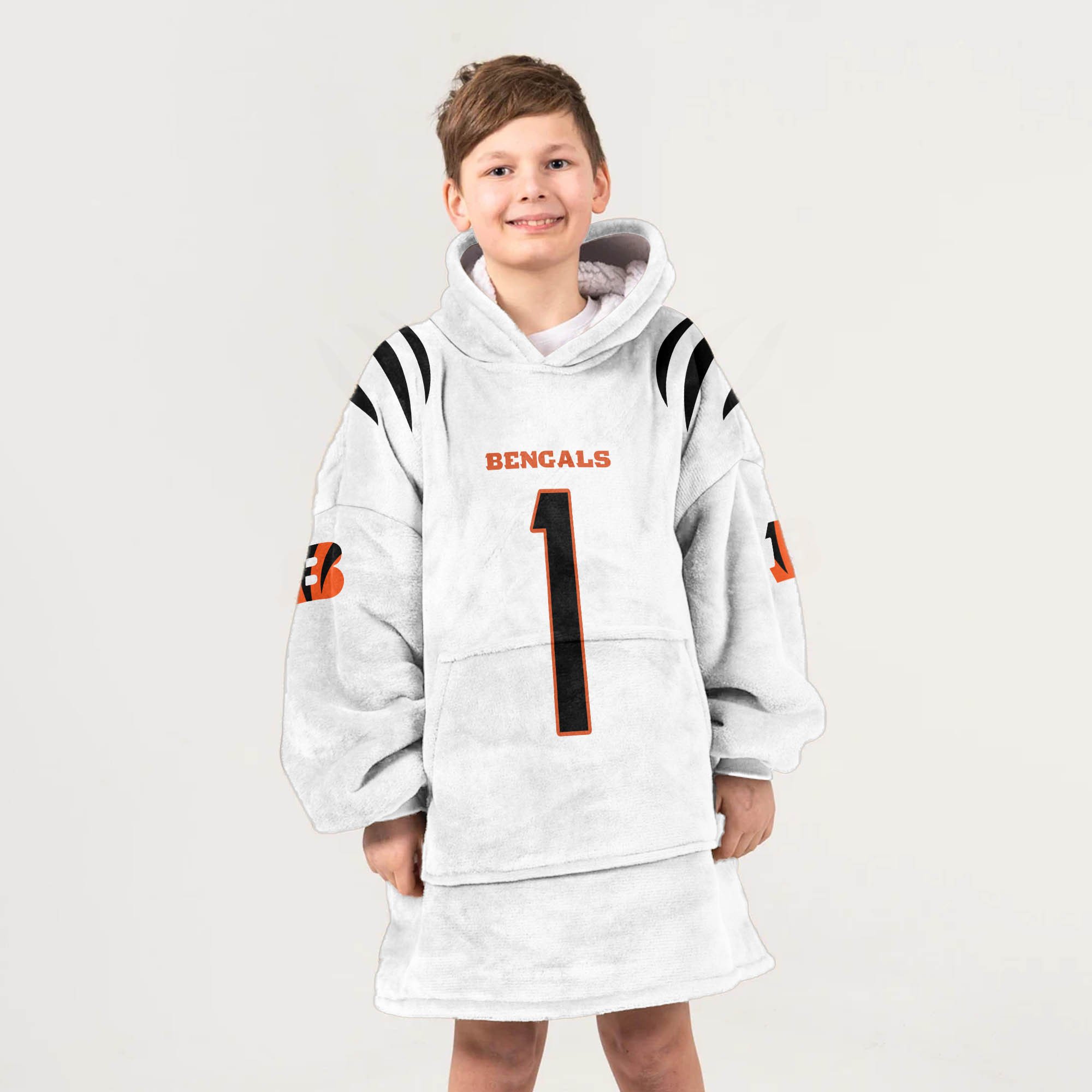 Adult 1 Cincinnati Football Unisex Blanket Hoodie