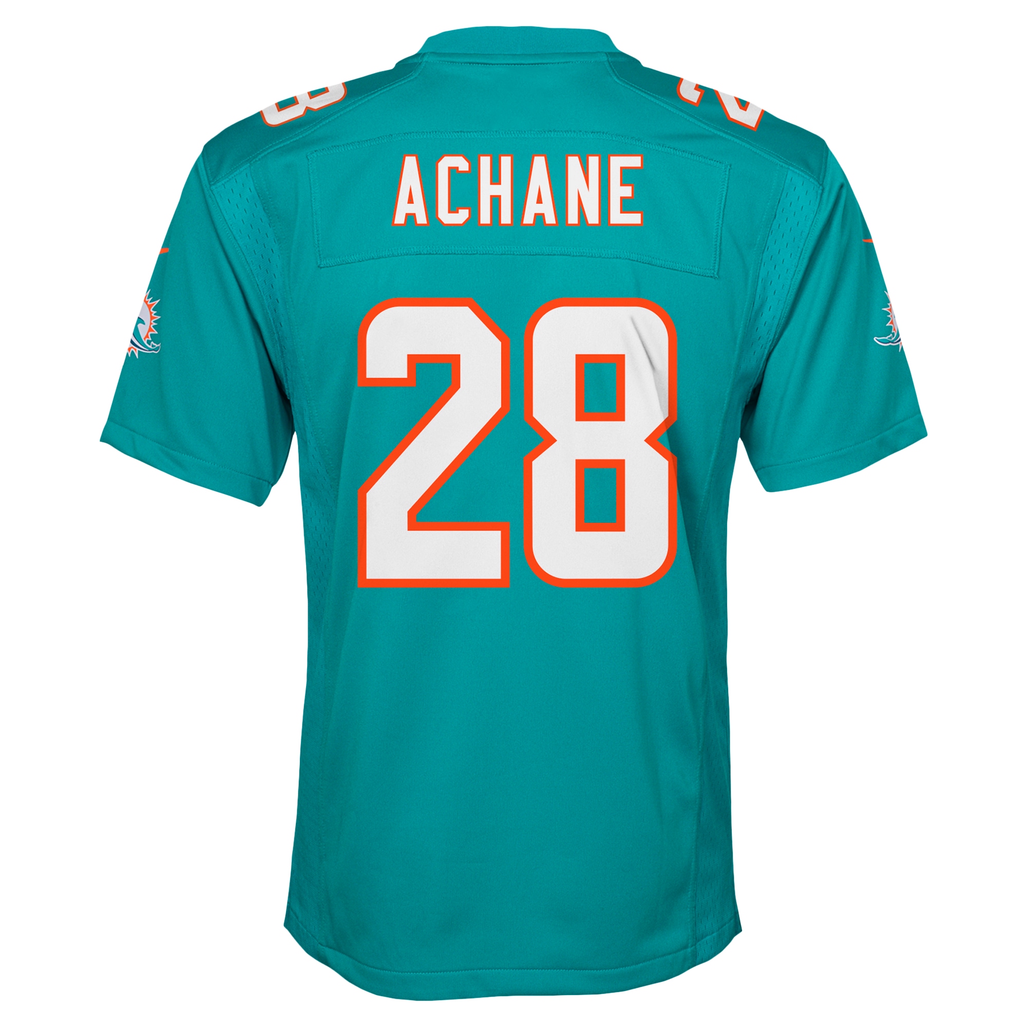 De’Von Achane Miami Dolphins Youth Team Player Game Jersey - Aqua