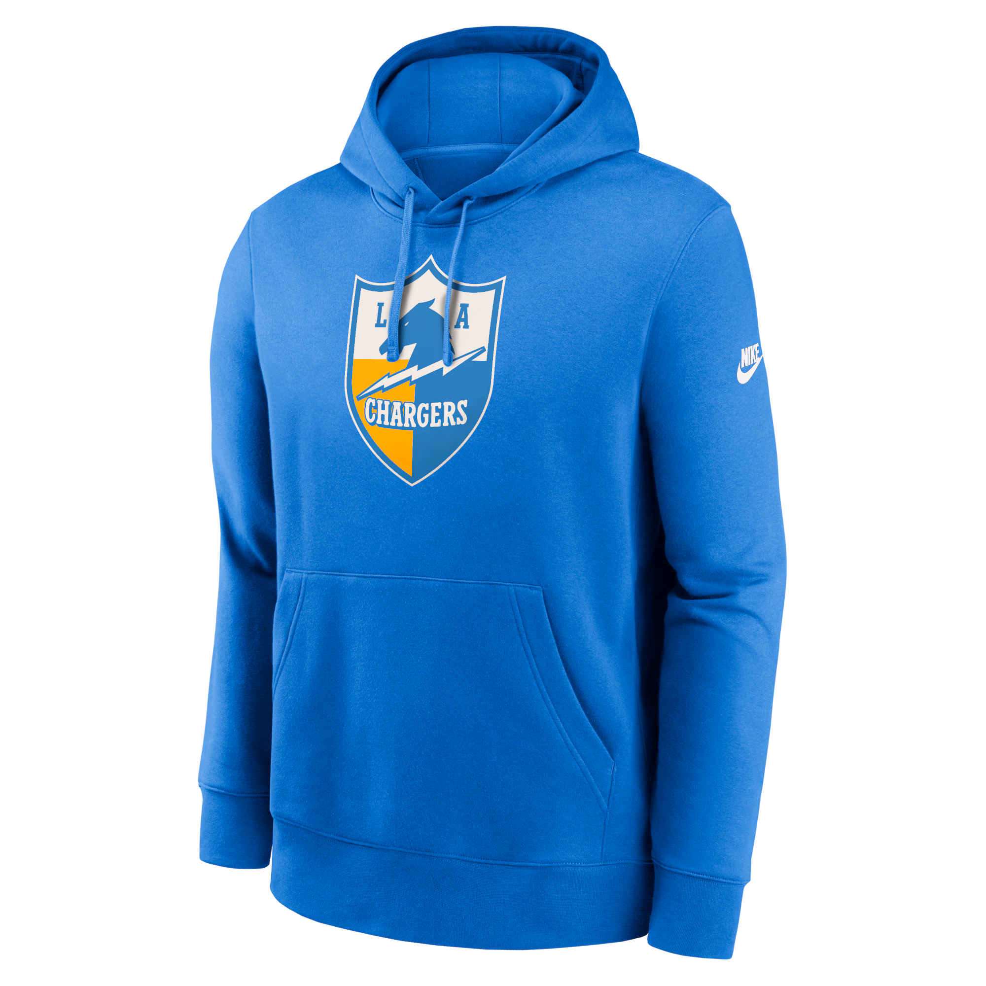 Los Angeles Chargers Rewind Club Logo Pullover Hoodie - Powder Blue