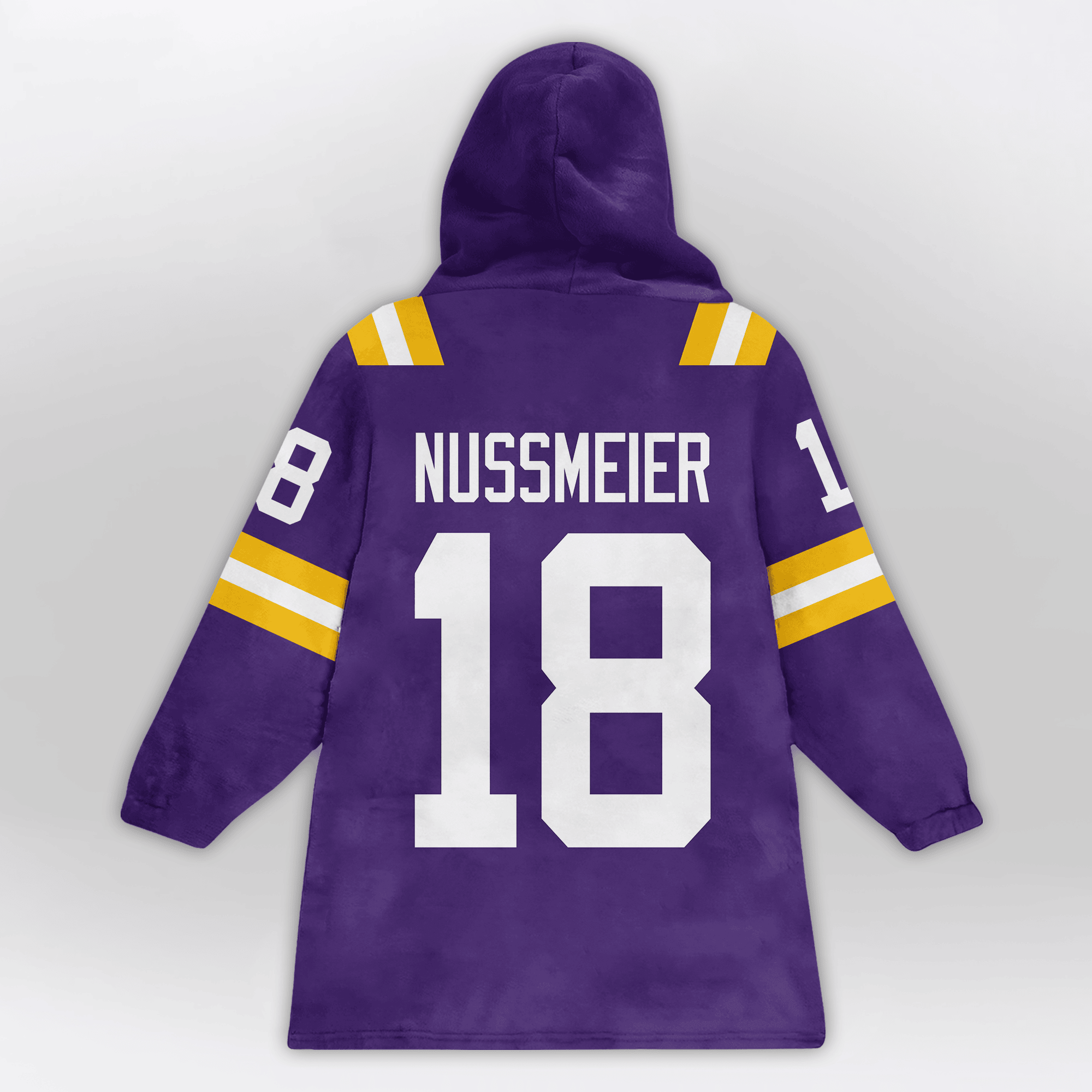 Kid G.N 18 LSU Football Unisex Blanket Hoodie