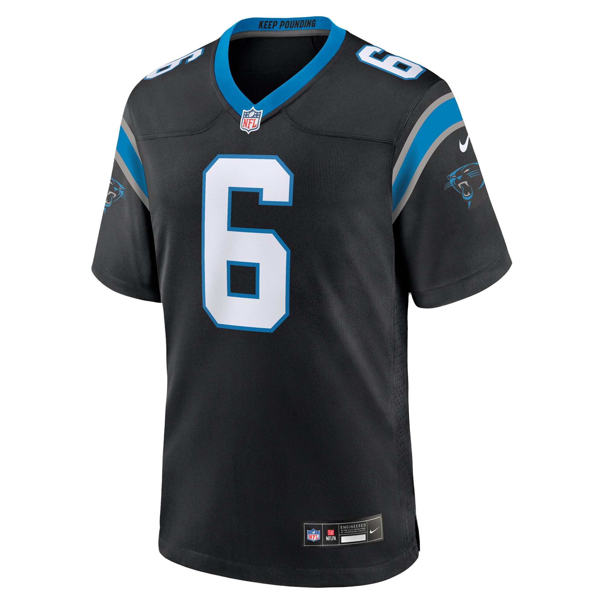 Miles Sanders Carolina Panthers Team Game Jersey - Black