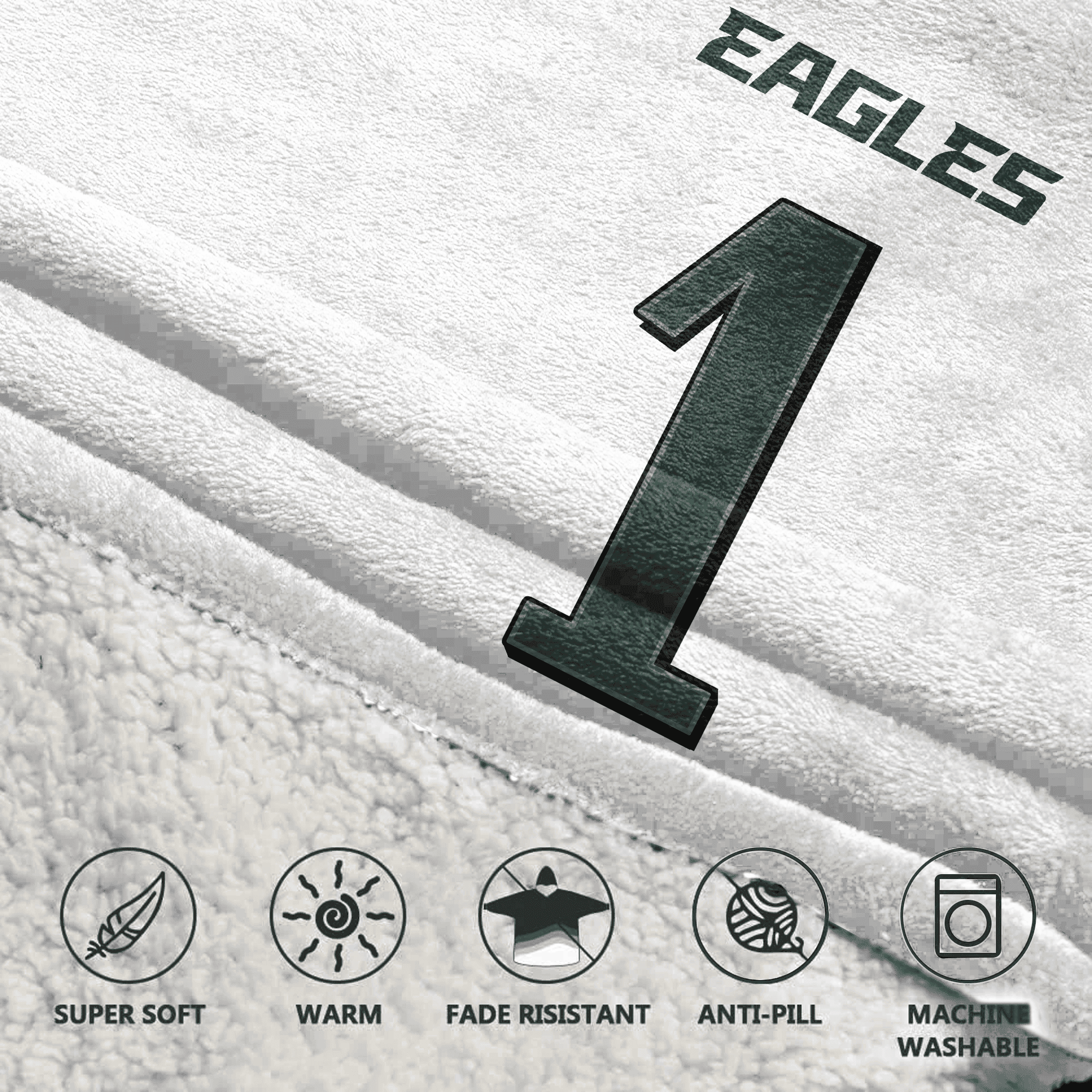 Adult 1 Philadelphia Football Unisex Blanket Hoodie