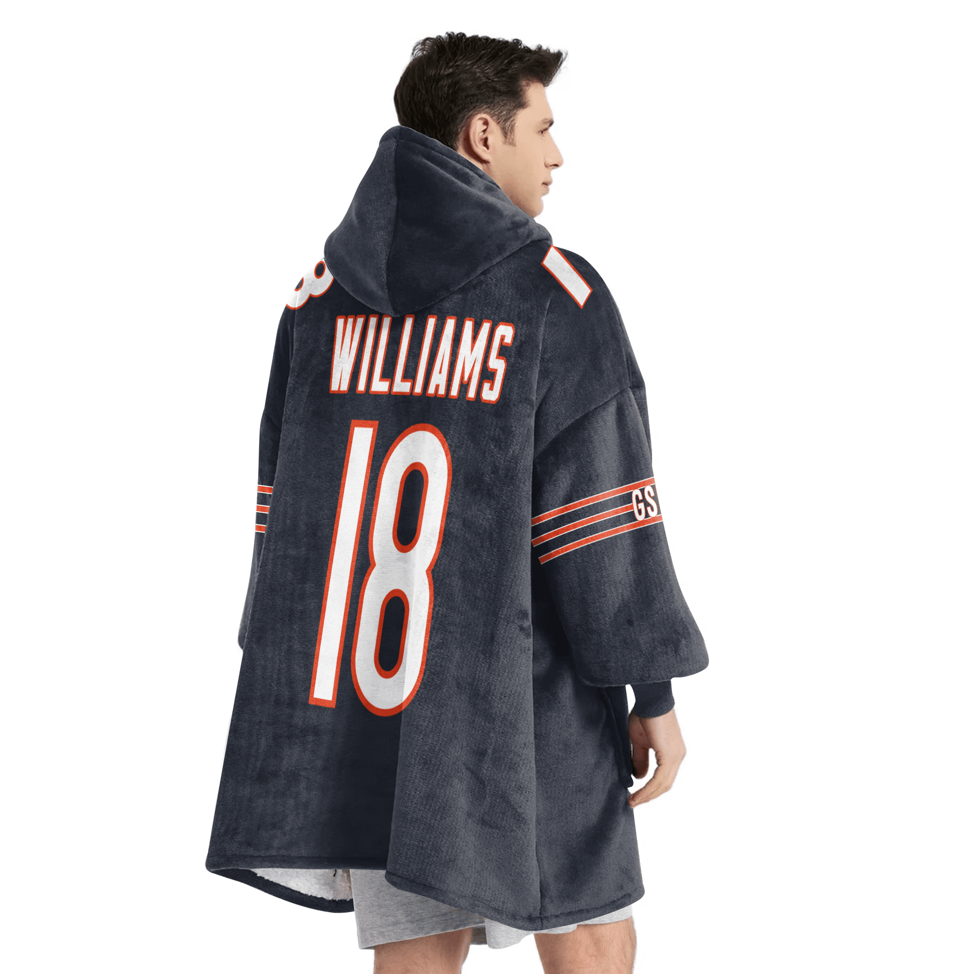 Adult C.W 18 Captain Chicago Football Unisex Blanket Hoodie