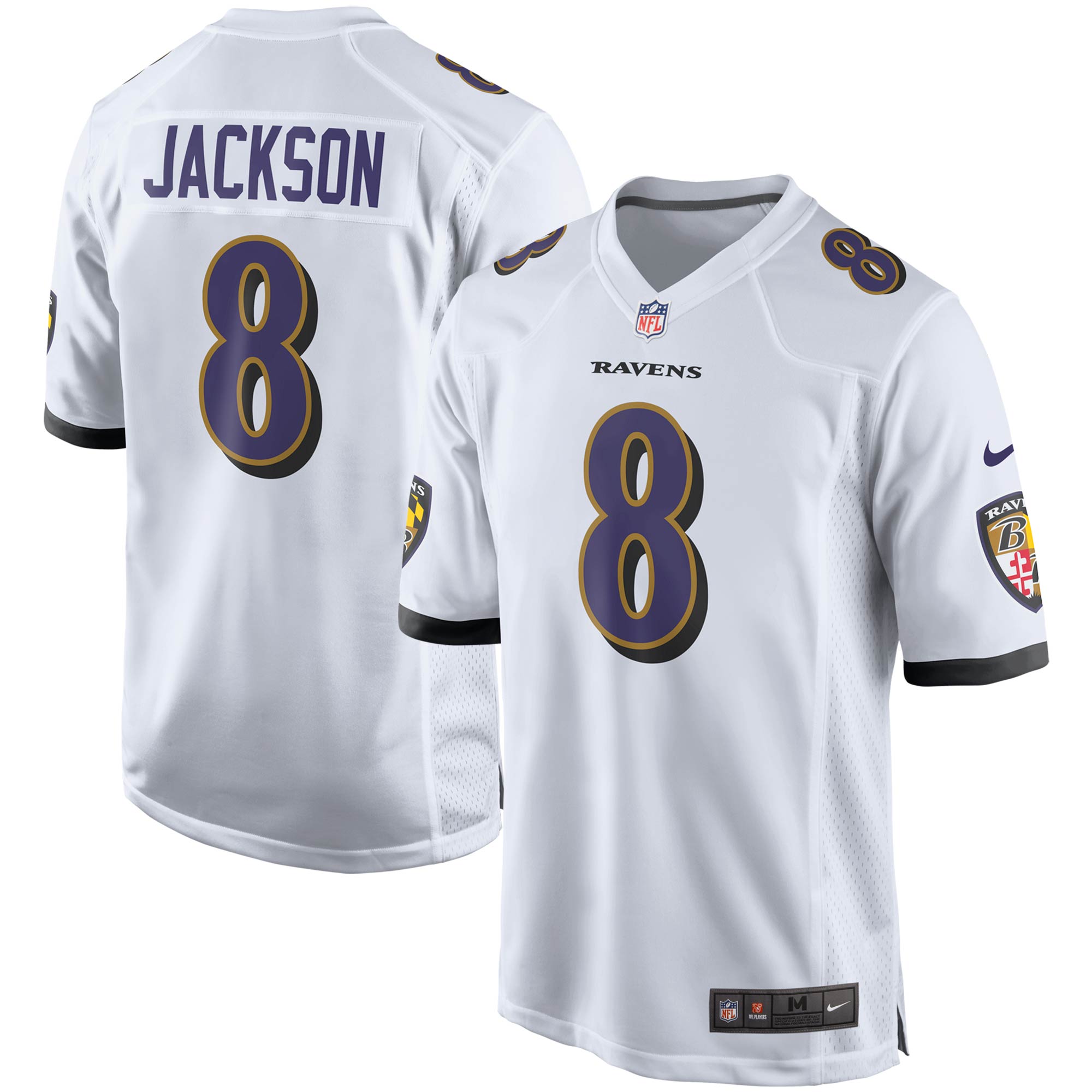 Lamar Jackson Baltimore Ravens  Player Game Jersey - White