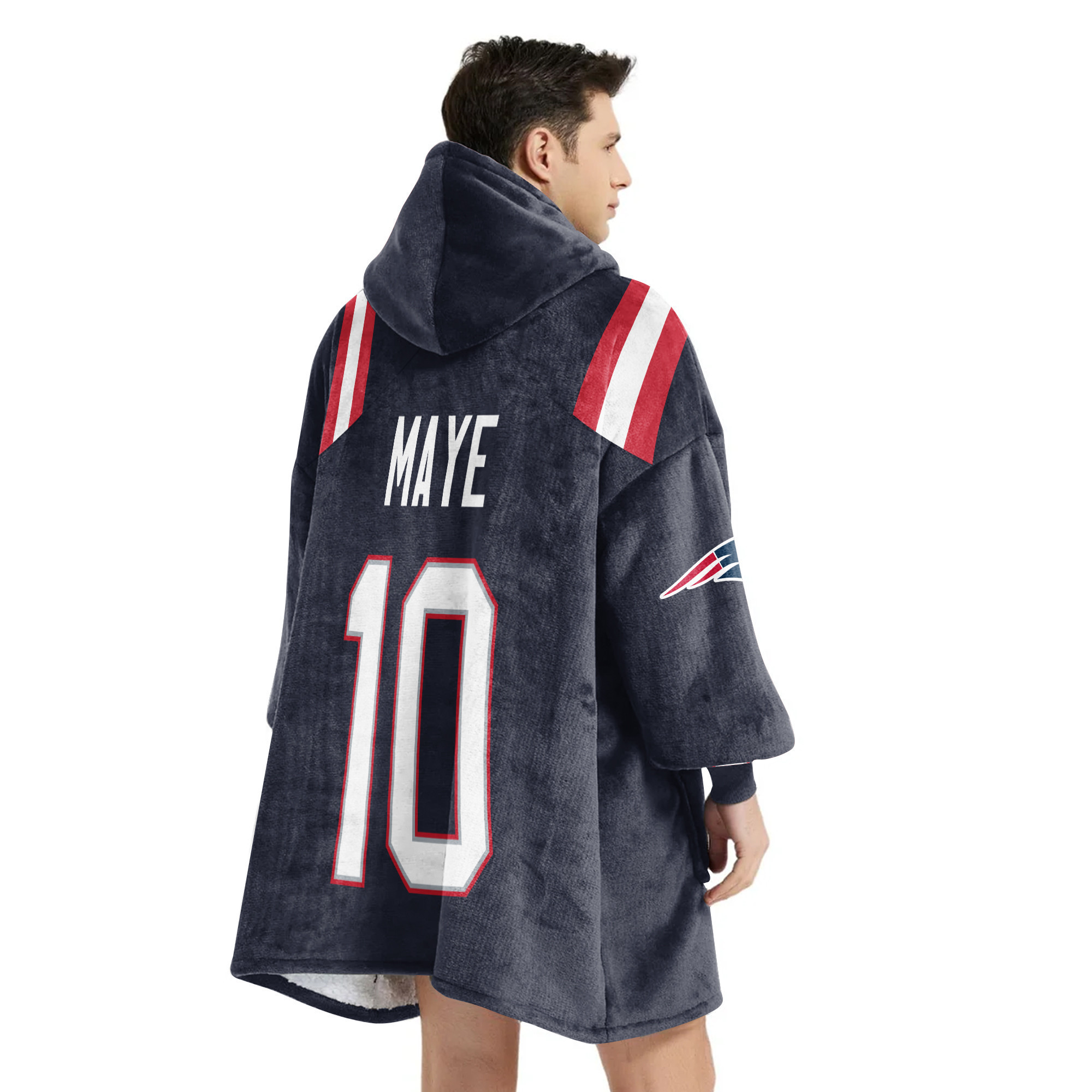 10 New England Football Unisex Blanket Hoodie