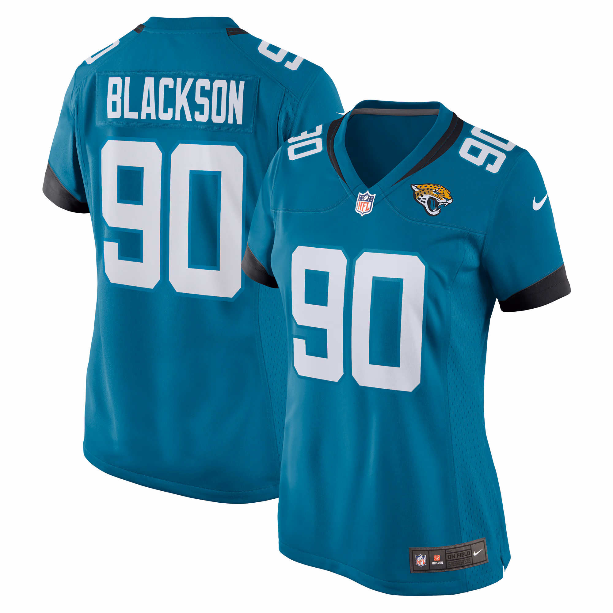 Angelo Blackson Jacksonville Jaguars Women's Team Game Jersey -  Teal