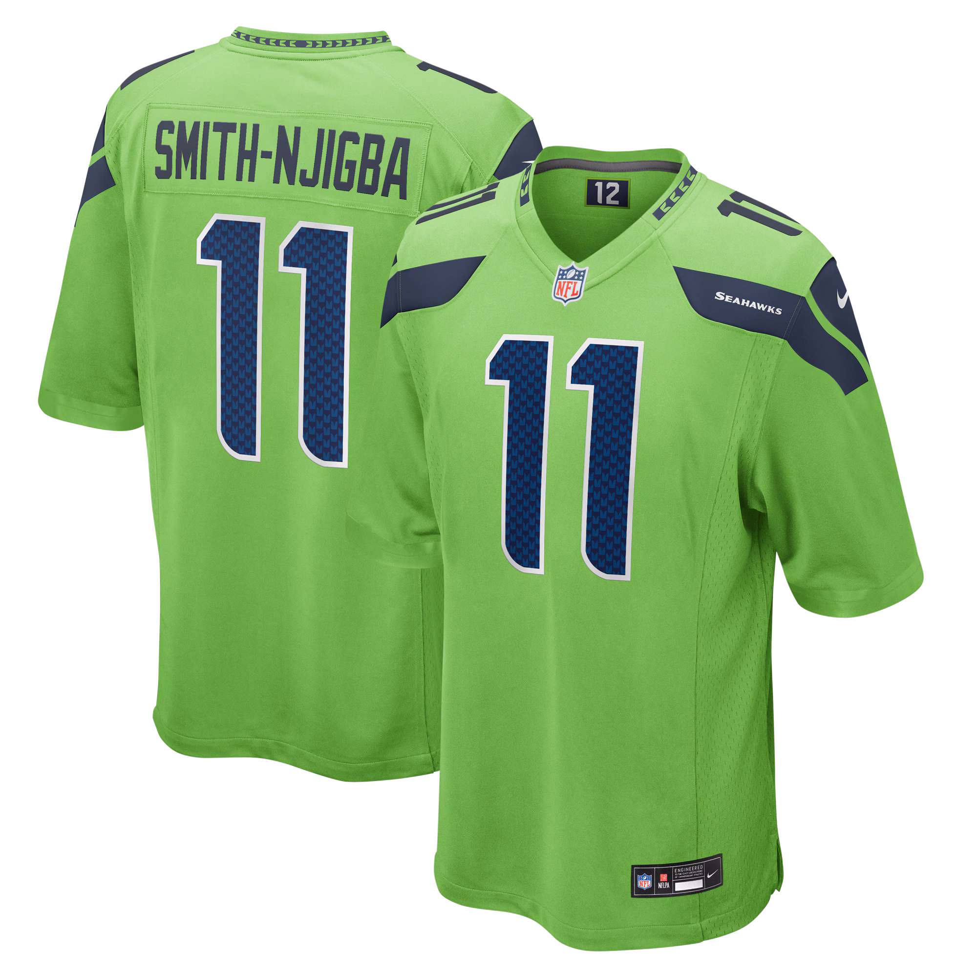 Jaxon Smith-Njigba Seattle Seahawks  Game Jersey - Neon Green