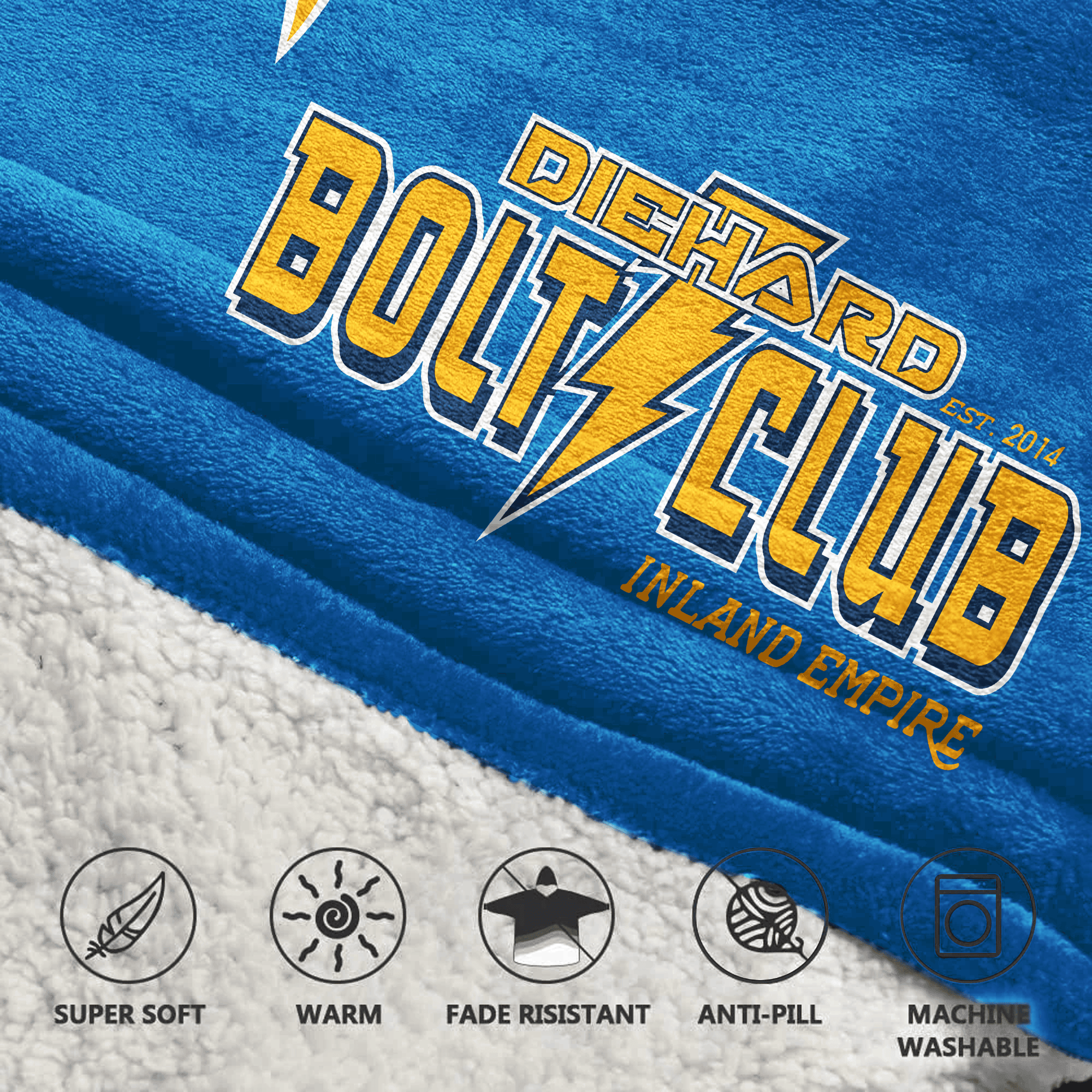 Kid Bolt Club 10 Los Angeles Football Unisex Blanket Hoodie