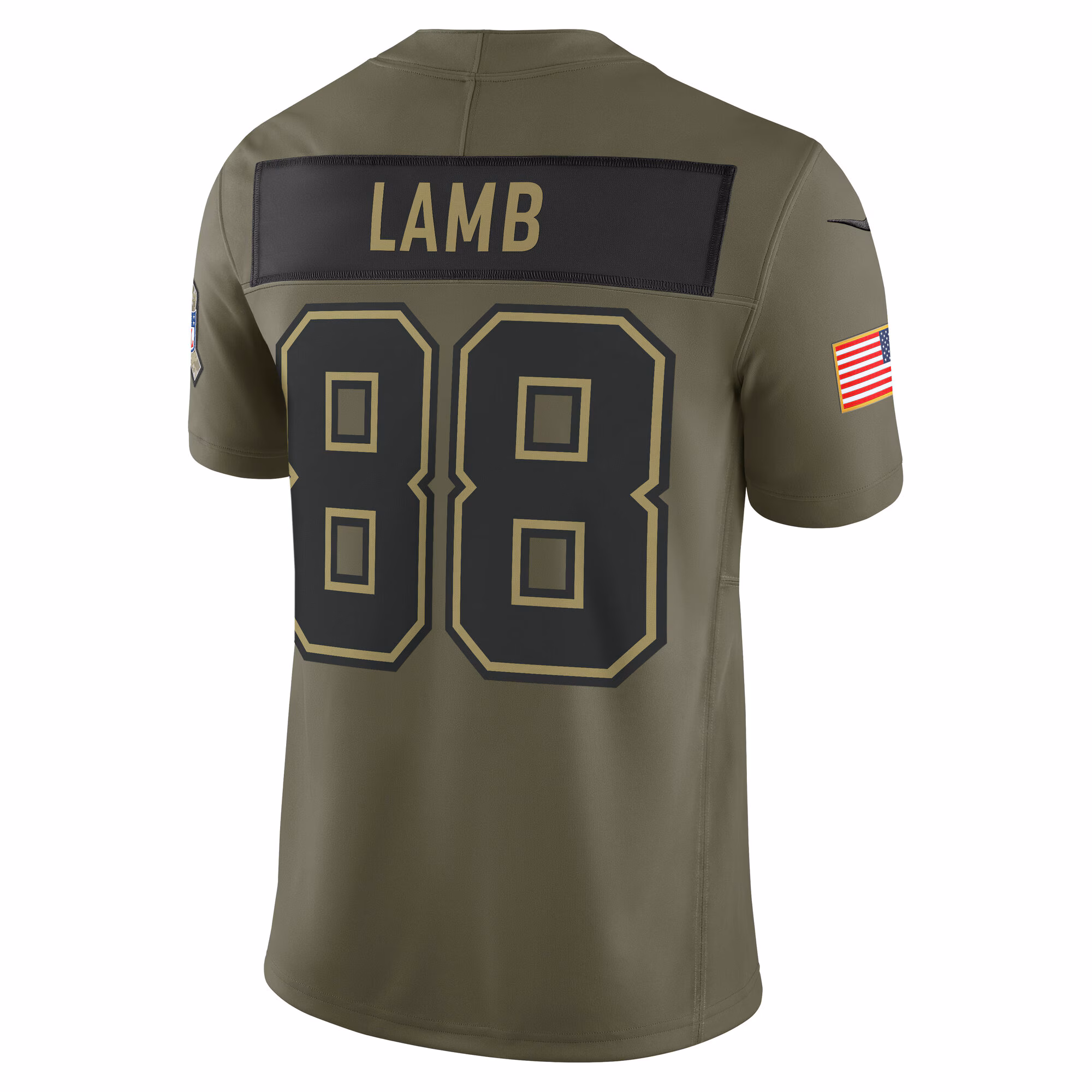 Men's Dallas Cowboys CeeDee Lamb Olive 2025 Salute to Service Limited Jersey