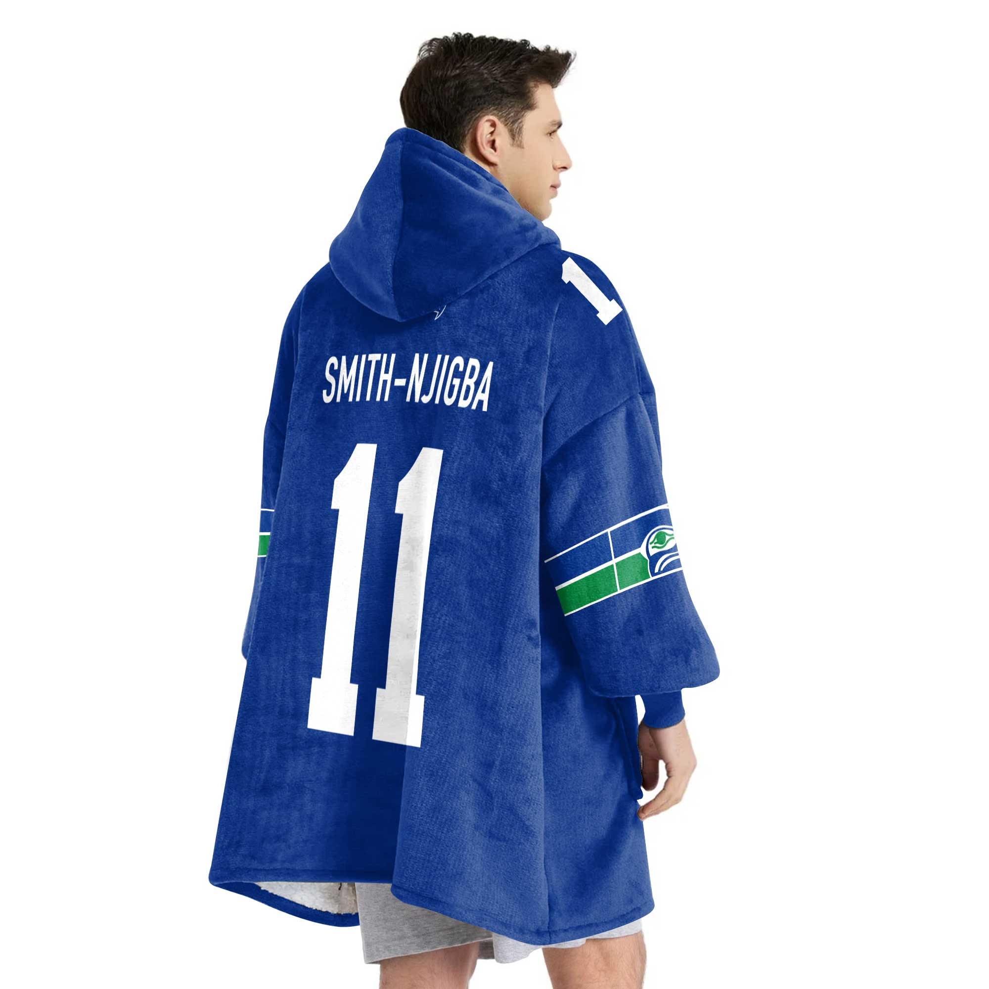 Adult Emerald City 11 Seattle Football Unisex Blanket Hoodie