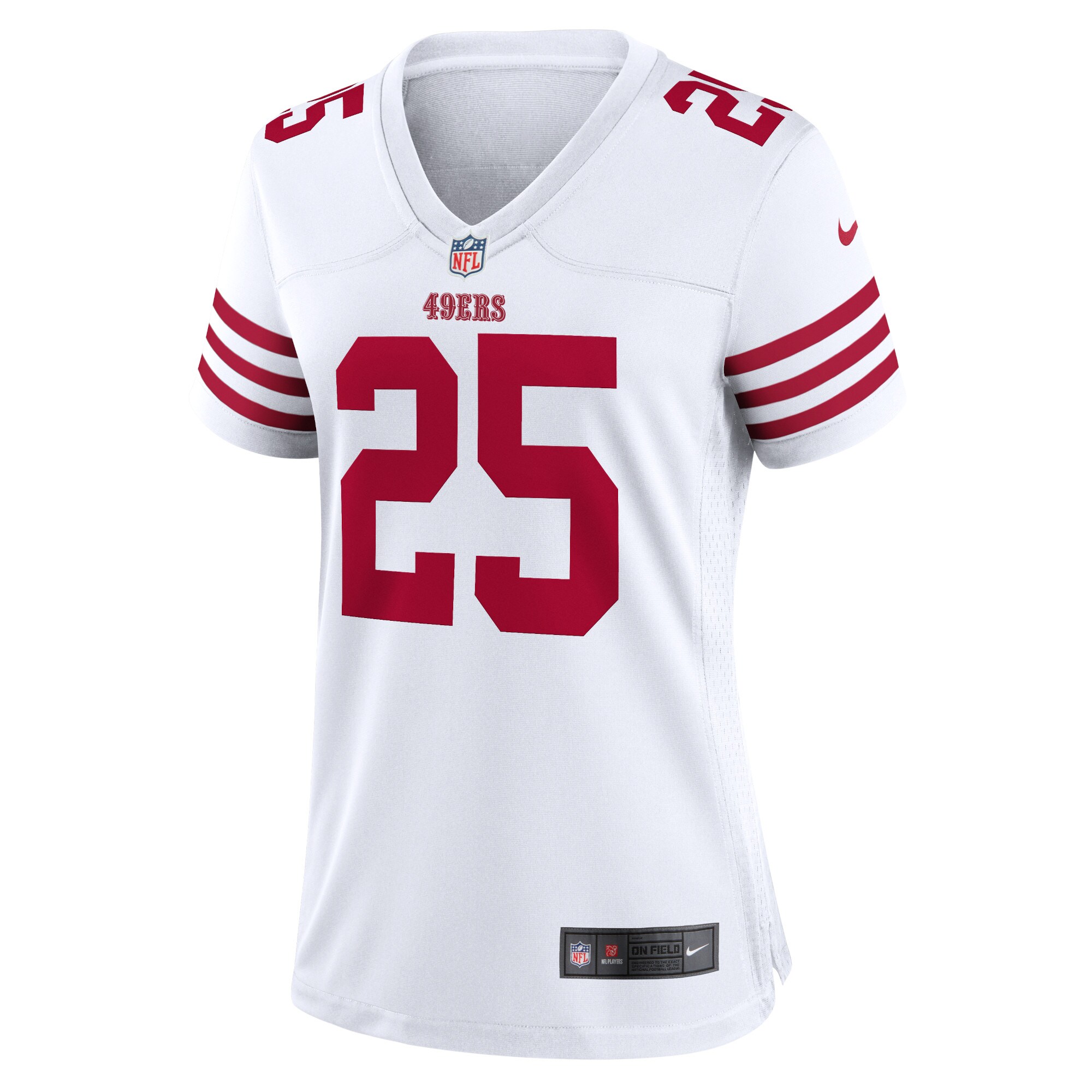 Elijah Mitchell San Francisco 49ers  Women's Player Game Jersey - White