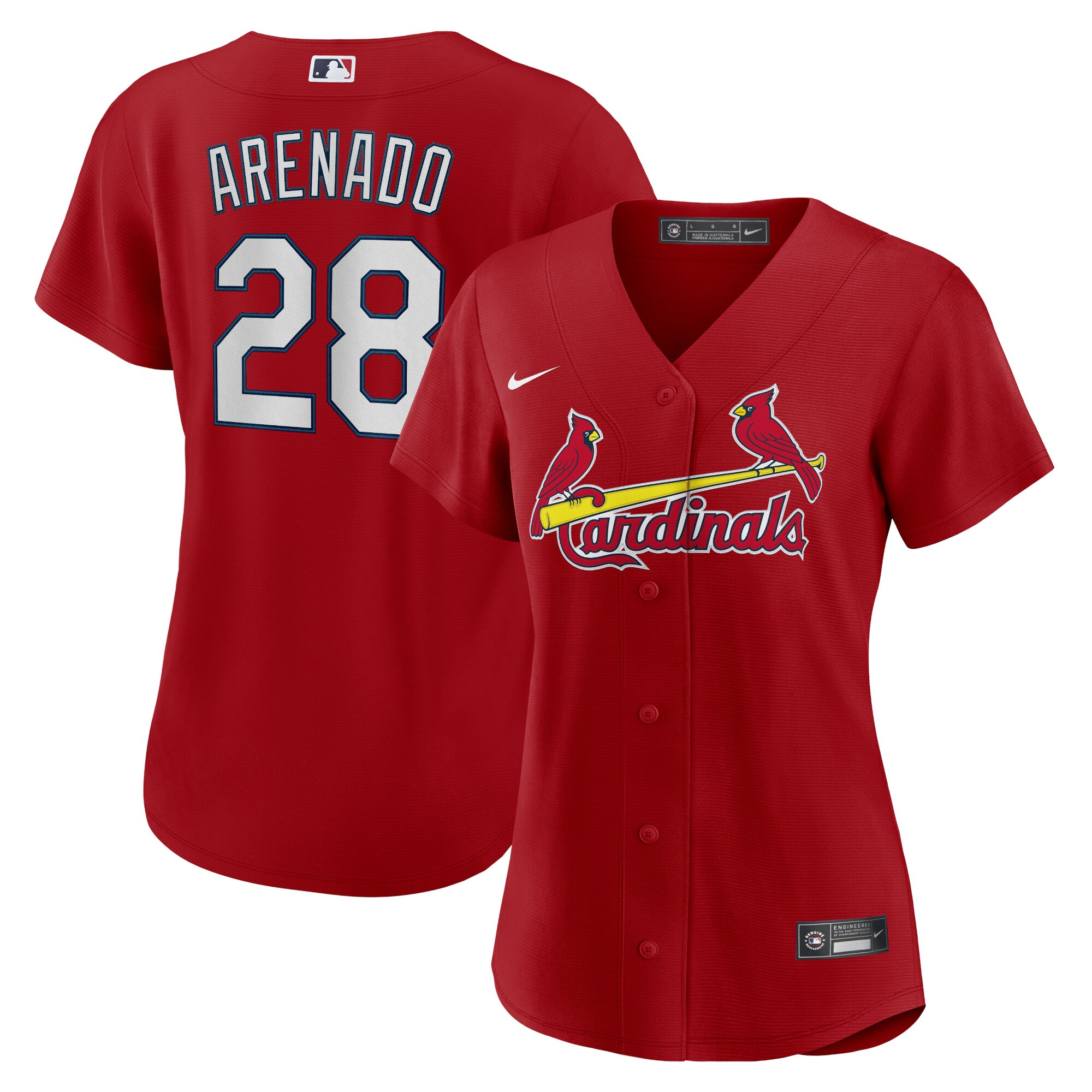 Nolan Arenado St.Louis Cardinals  Women's Alternate Replica Player Jersey - Red