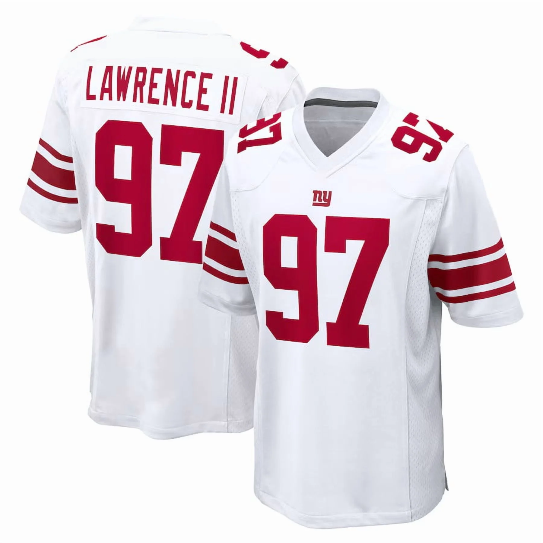 Men's New York Giants #97 Dexter Lawrence II White Team Game Player Jersey