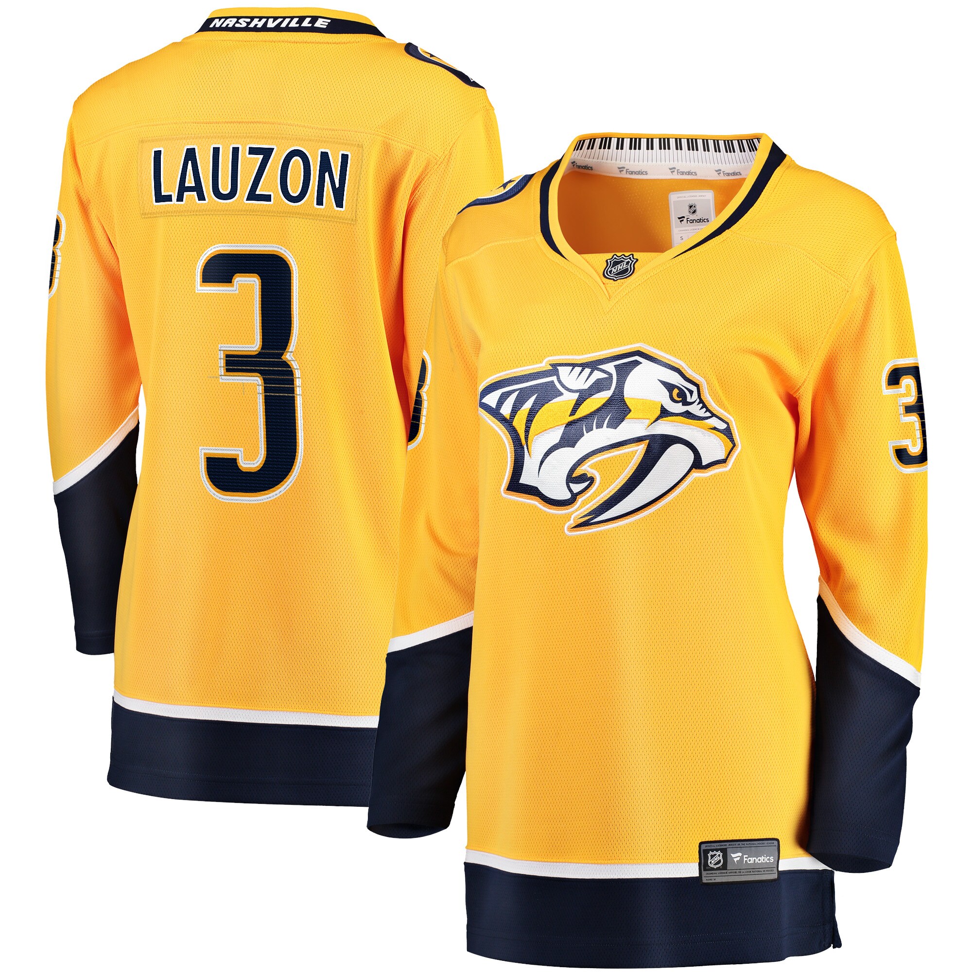 Jeremy Lauzon Nashville Predators Women's Home Breakaway Player Jersey - Gold