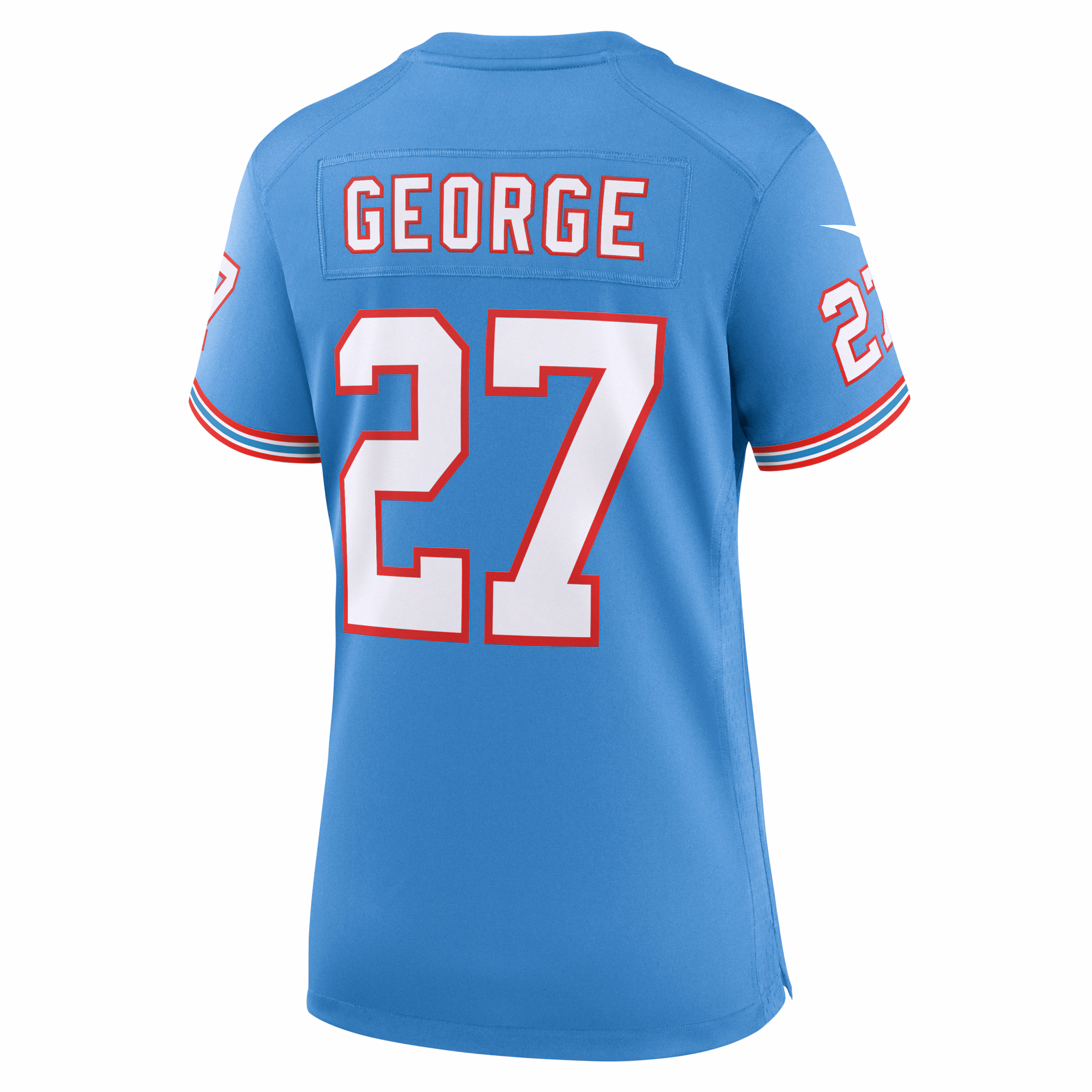 Eddie George Tennessee Titans Women's Oilers Throwback Retired Player Game Jersey - Light Blue