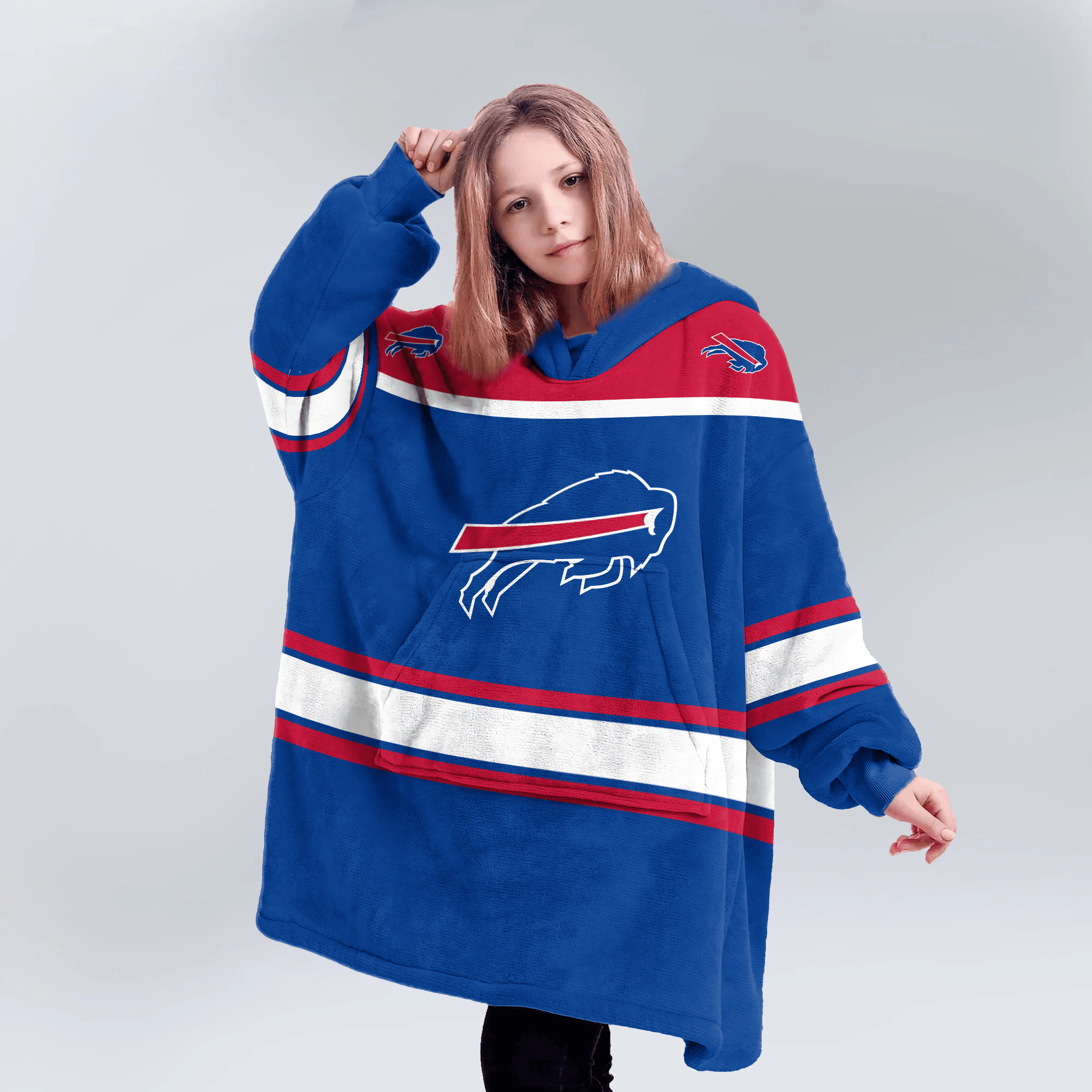 Kid J.A 17 Buffalo Football Unisex Blanket Hoodie