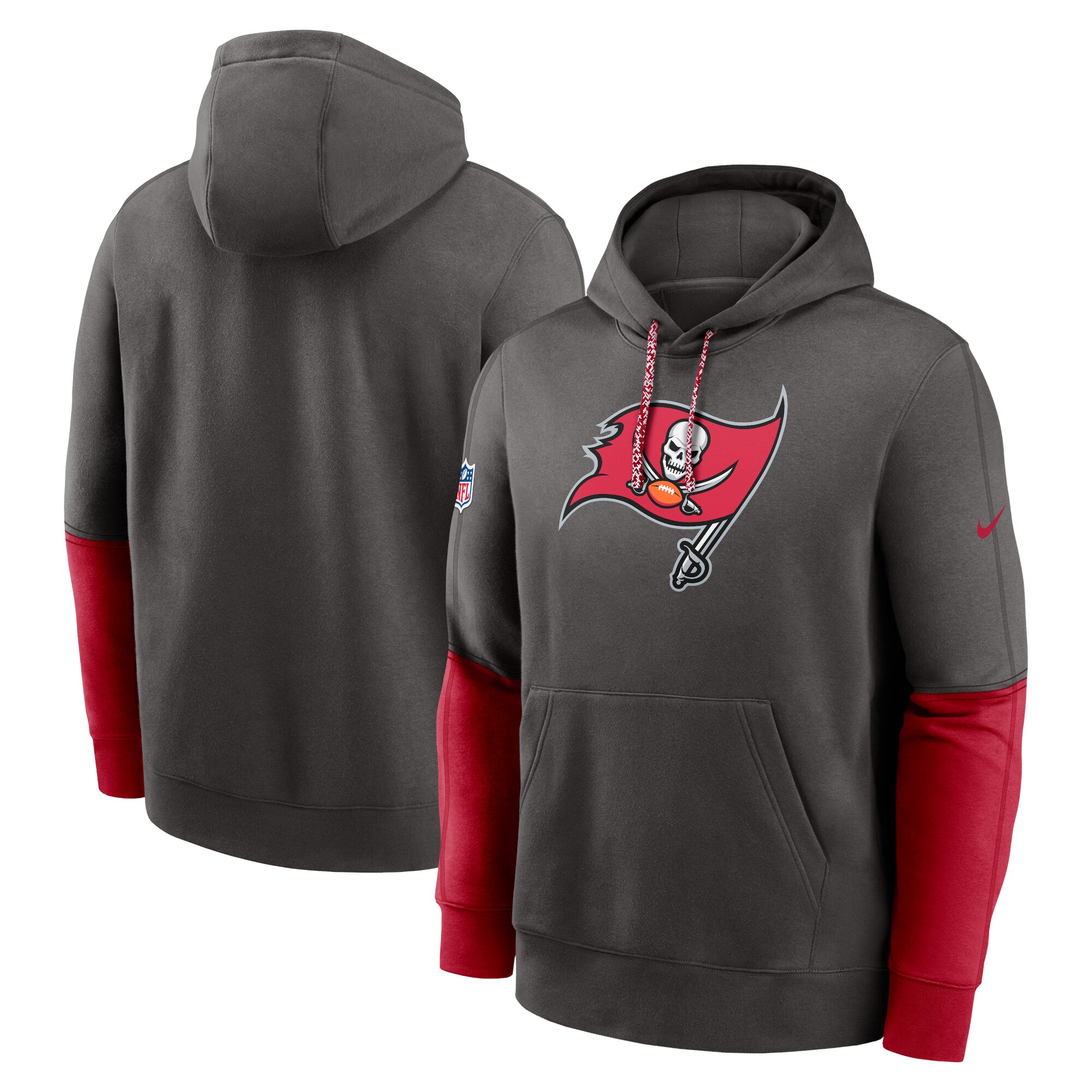 Tampa Bay Buccaneers 2024 Sideline Club Pullover Hoodie - Pewter